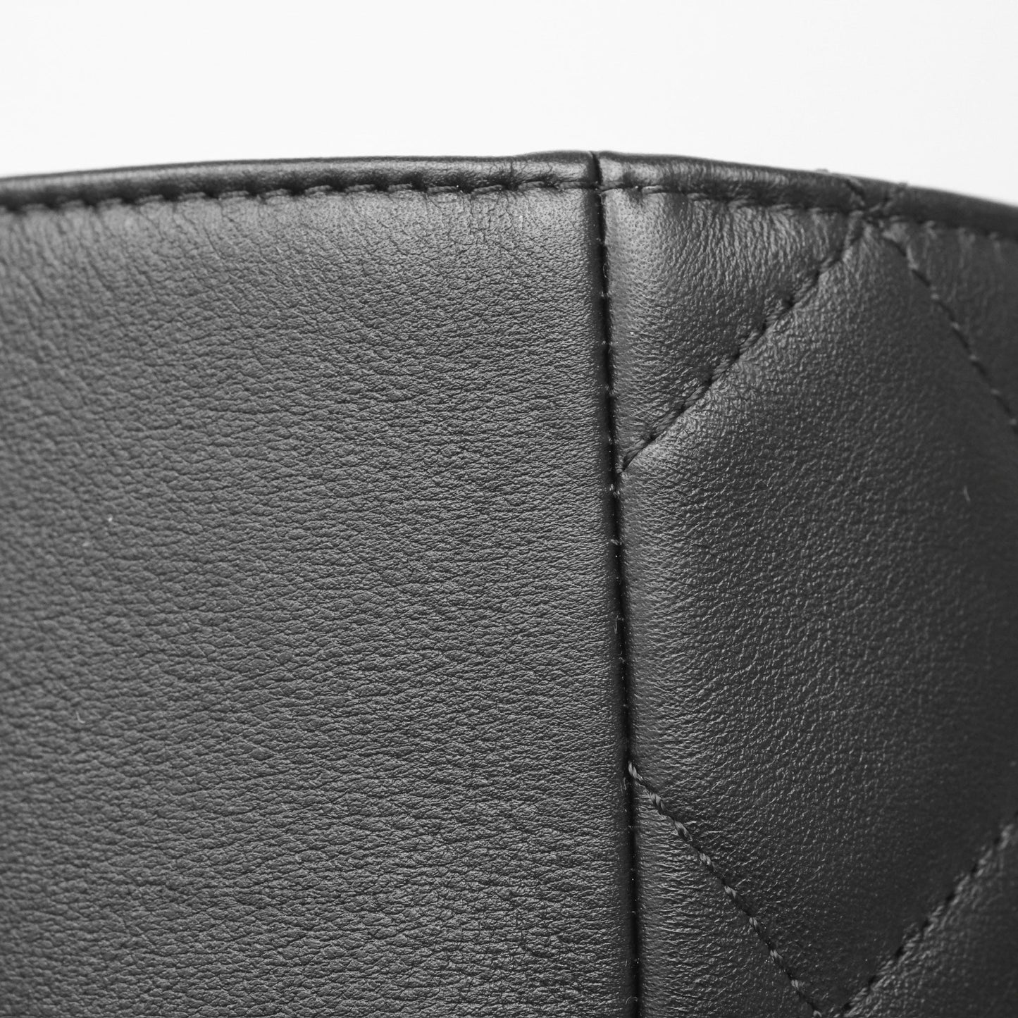 Chanel Stitched Large Shopping Bag Black Calfskin Aged Gold Hardware