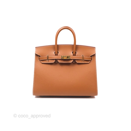 Hermes Birkin 25 Sellier Gold 37 Epsom Gold Hardware