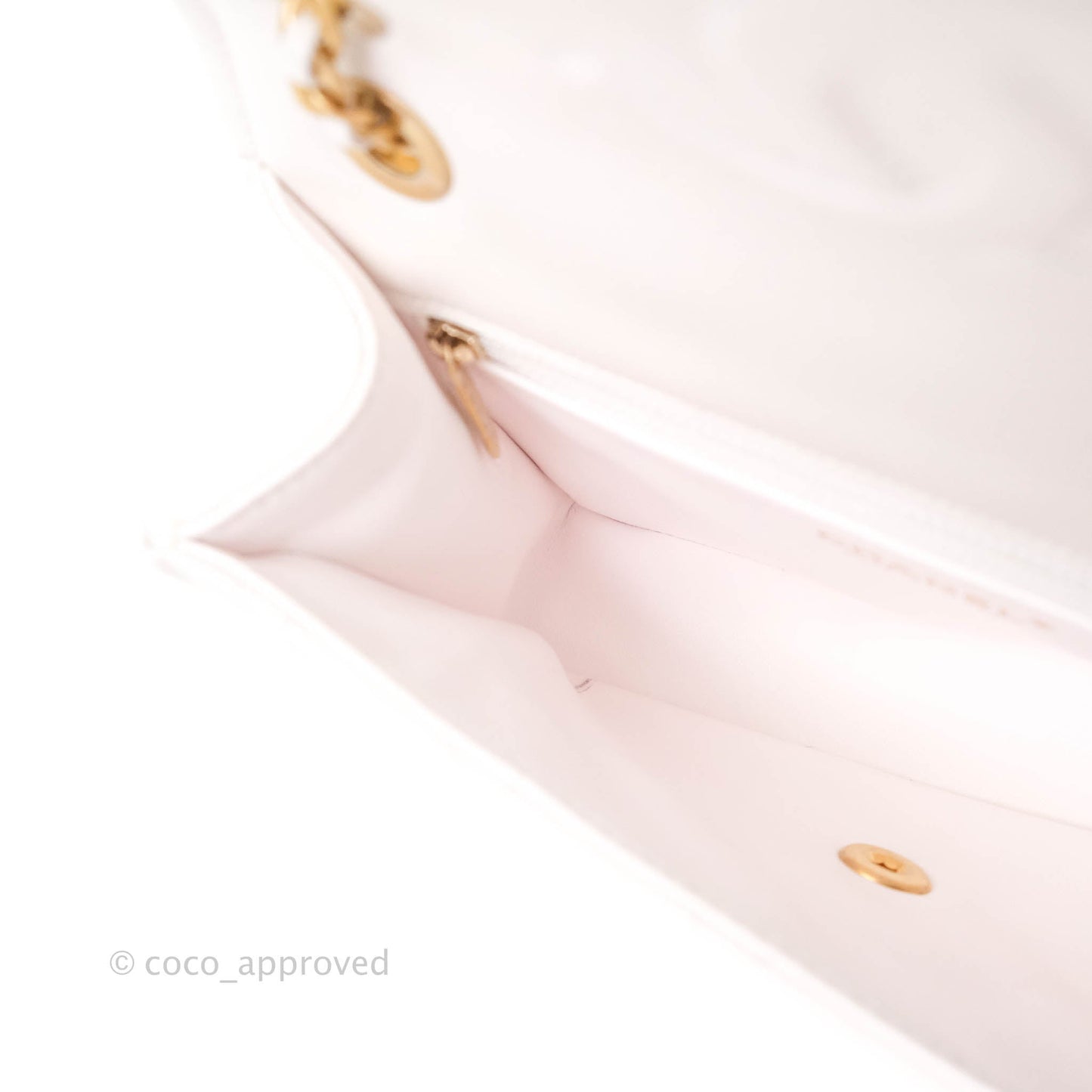 Chanel Small With Chain (O-purse-vanity With Chain) White