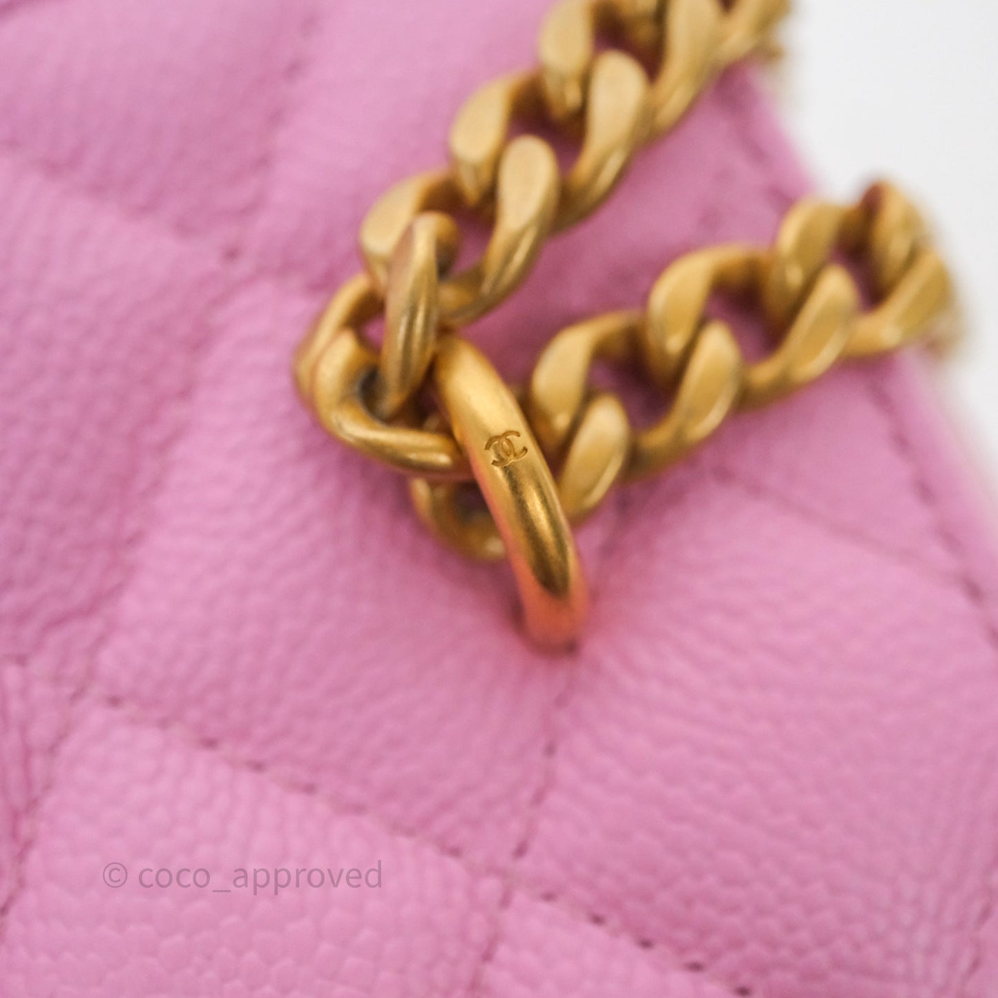 Chanel Vanity with Heart Adjustable Chain Pink Caviar Aged Gold Hardware