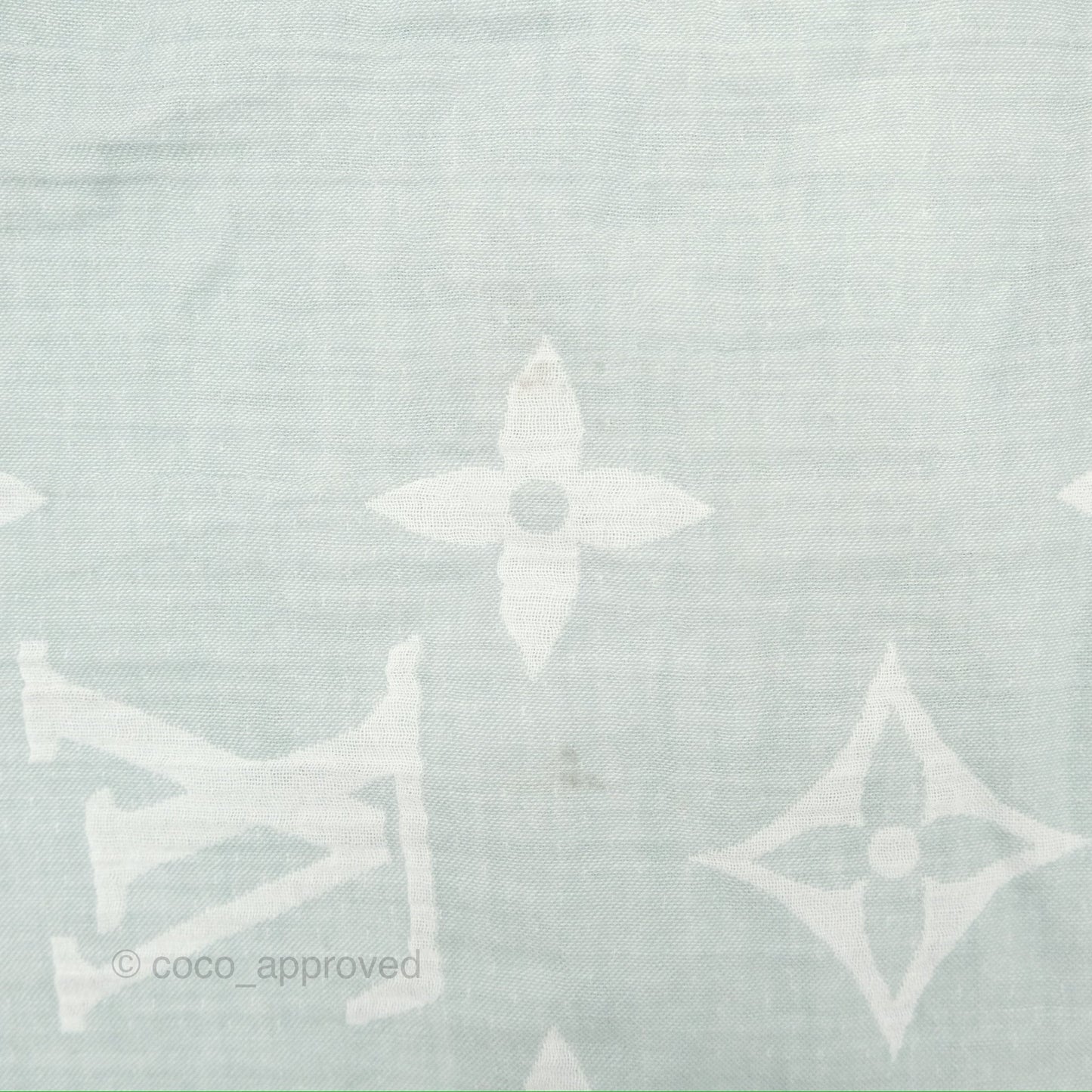 Louis Vuitton So Sweet Cotton Scarf Monogram Blue Ciel