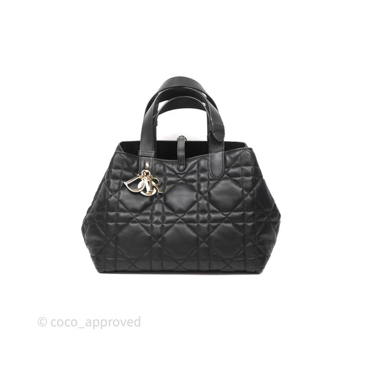 Christian Dior Medium Dior Toujours Bag Black Macrocannage Calfskin