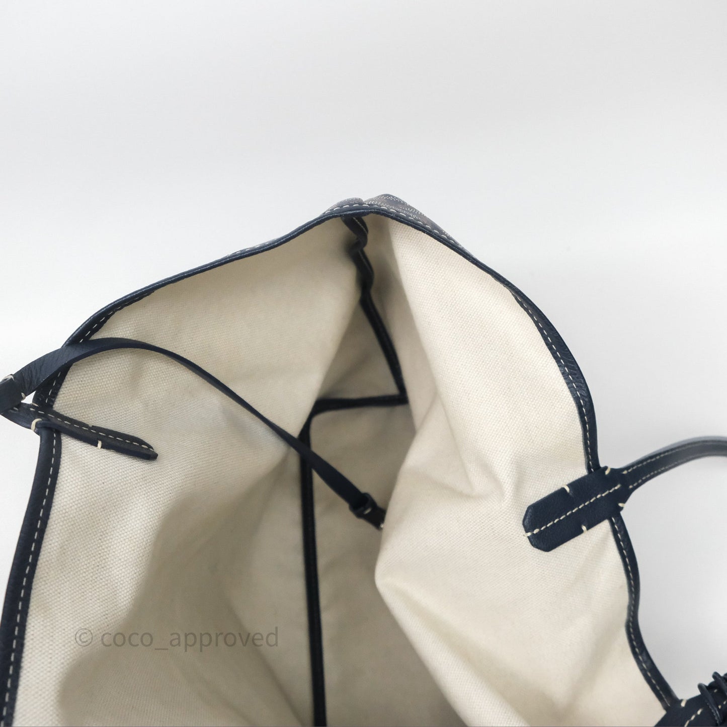 Goyard St. Louis Tote PM Navy/Tan