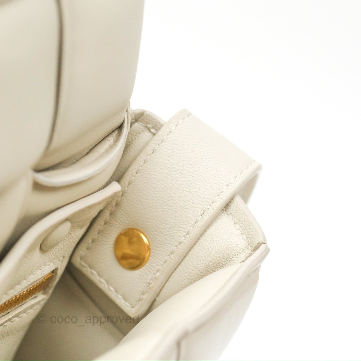 Bottega Veneta Padded Cassette Shoulder Bag Intrecciato Chalk Paper Calfskin