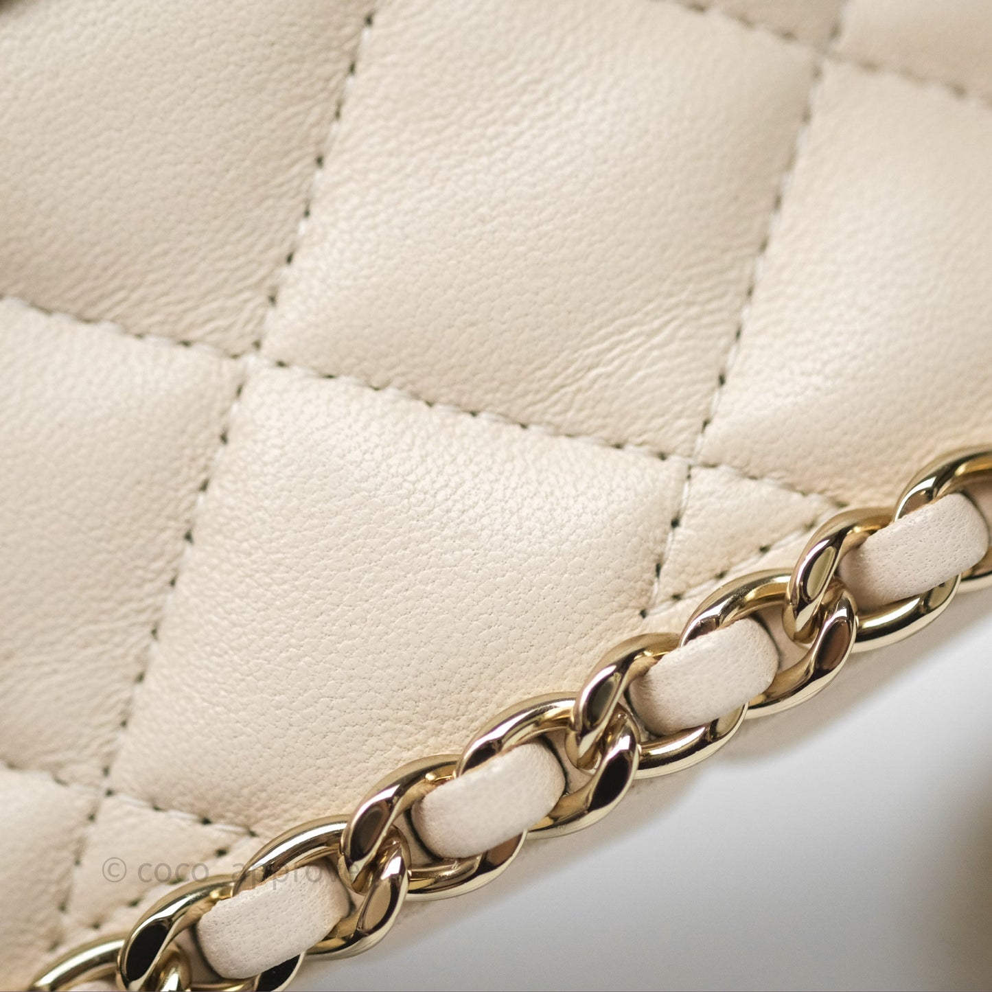 Chanel Small Hobo Bag Light Beige Lambskin Gold Hardware 23P