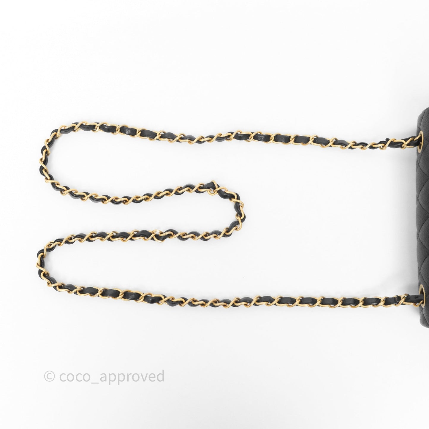 Chanel Mini Rectangular Quilted Black Caviar Aged Gold Hardware
