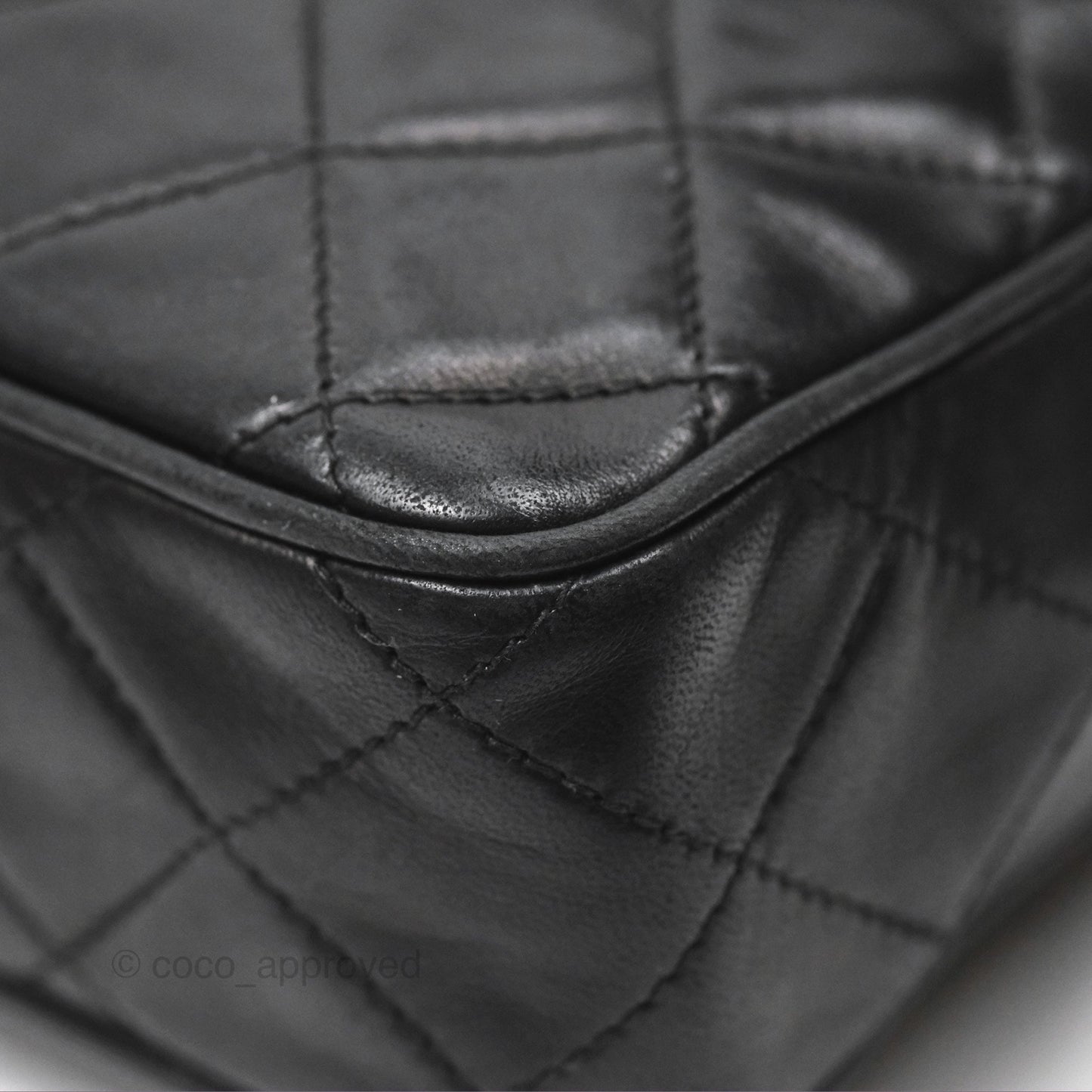 Chanel Vintage Camera Bag Black Lambskin Gold Hardware