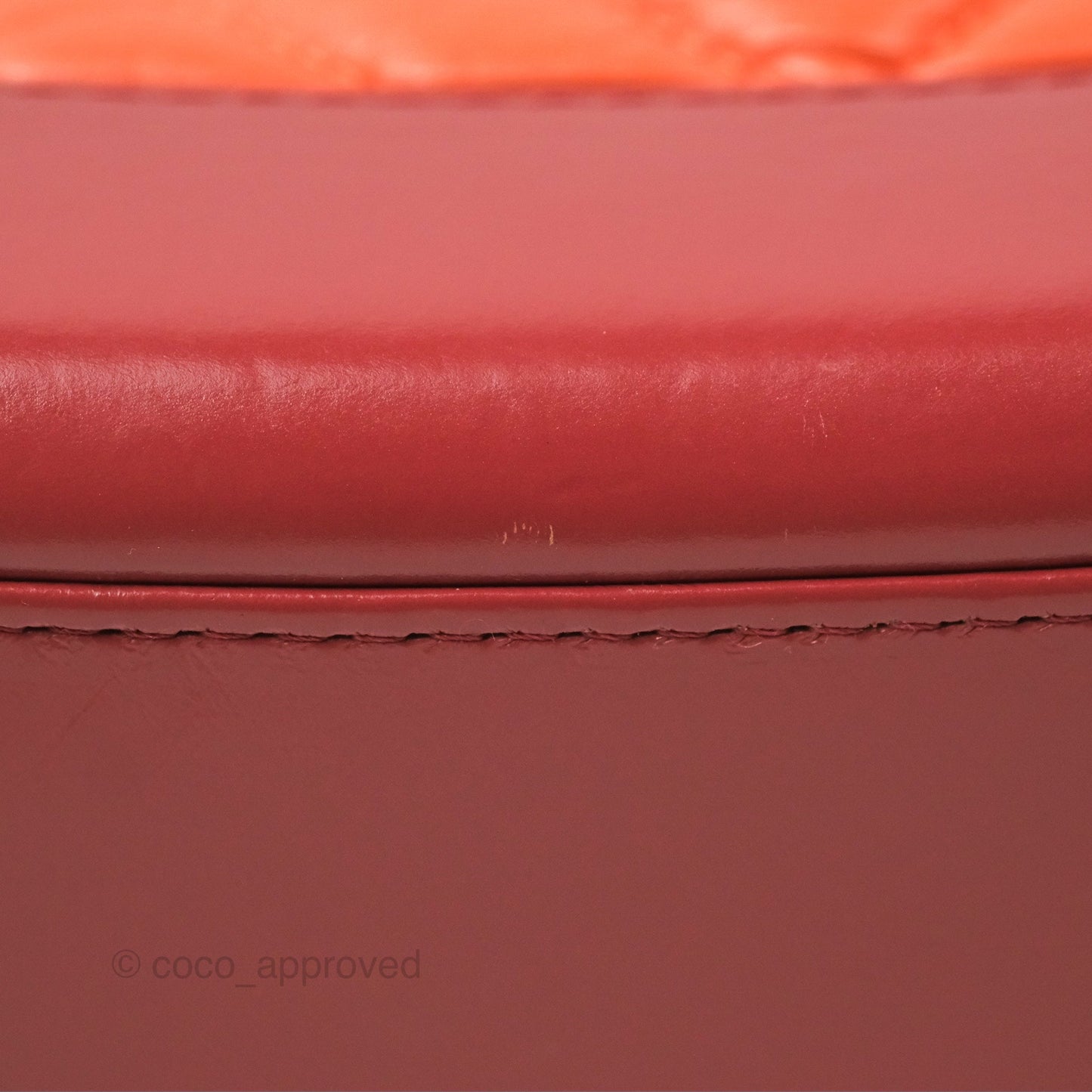 Chanel Small Gabrielle Hobo Chevron Orange Red Aged Calfskin