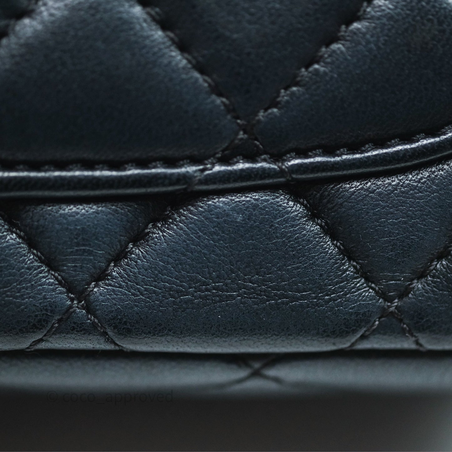 Chanel Pearl Crush Mini Square Quilted Black Lambskin Aged Gold Hardware