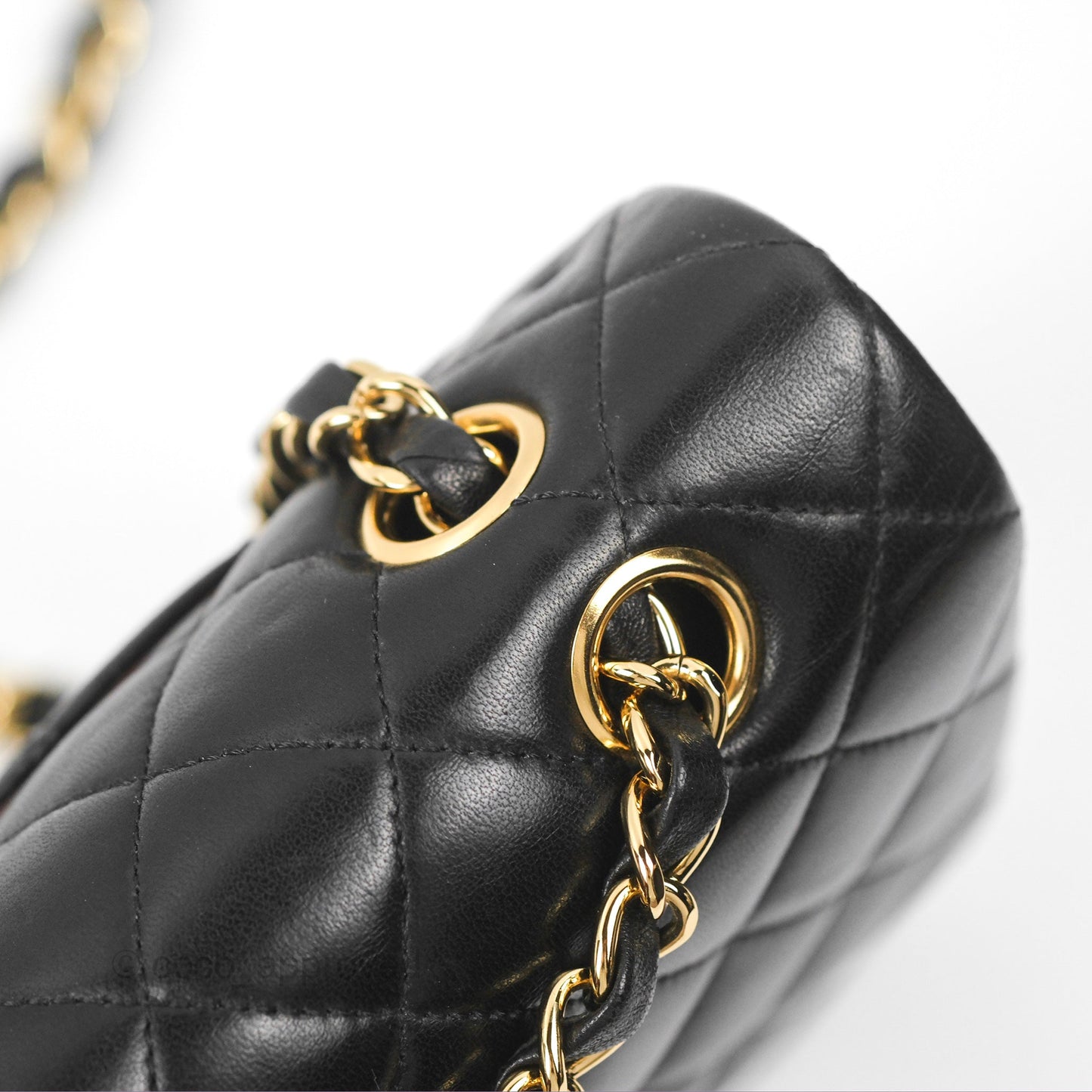 Chanel Classic M/L Medium Flap Quilted Black Lambskin Gold Hardware