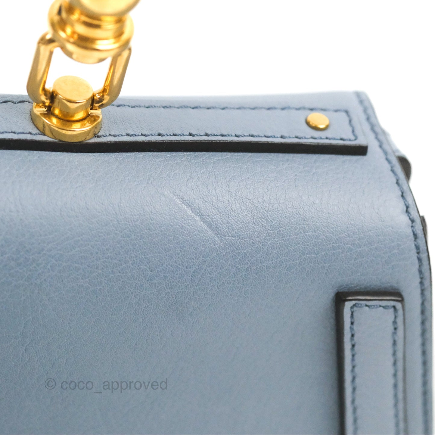 Chloé Nile Crossbody Bag Blue Calfskin