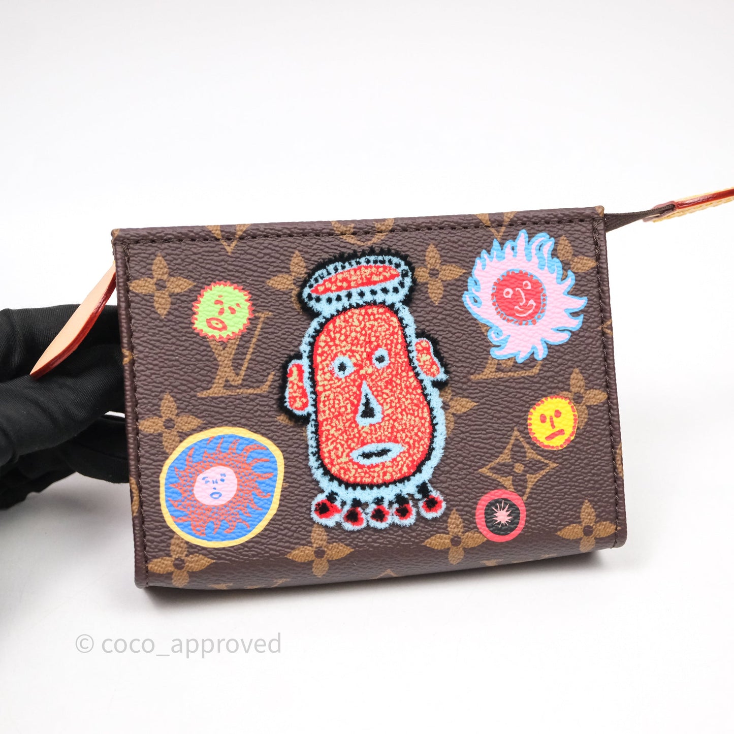 Louis Vuitton x Yayoi Kusama Toiletry Pouch on Chain Monogram Embroidered