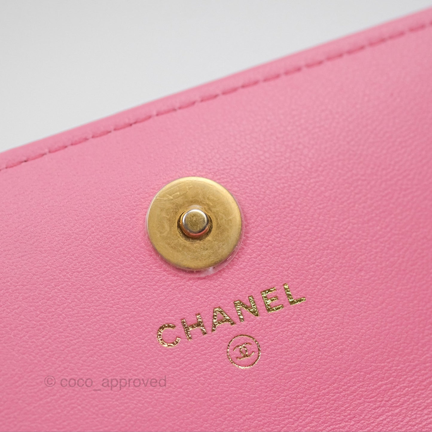 Chanel Top Handle Mini WOC Phone Holder with Chain Pink Lambskin
