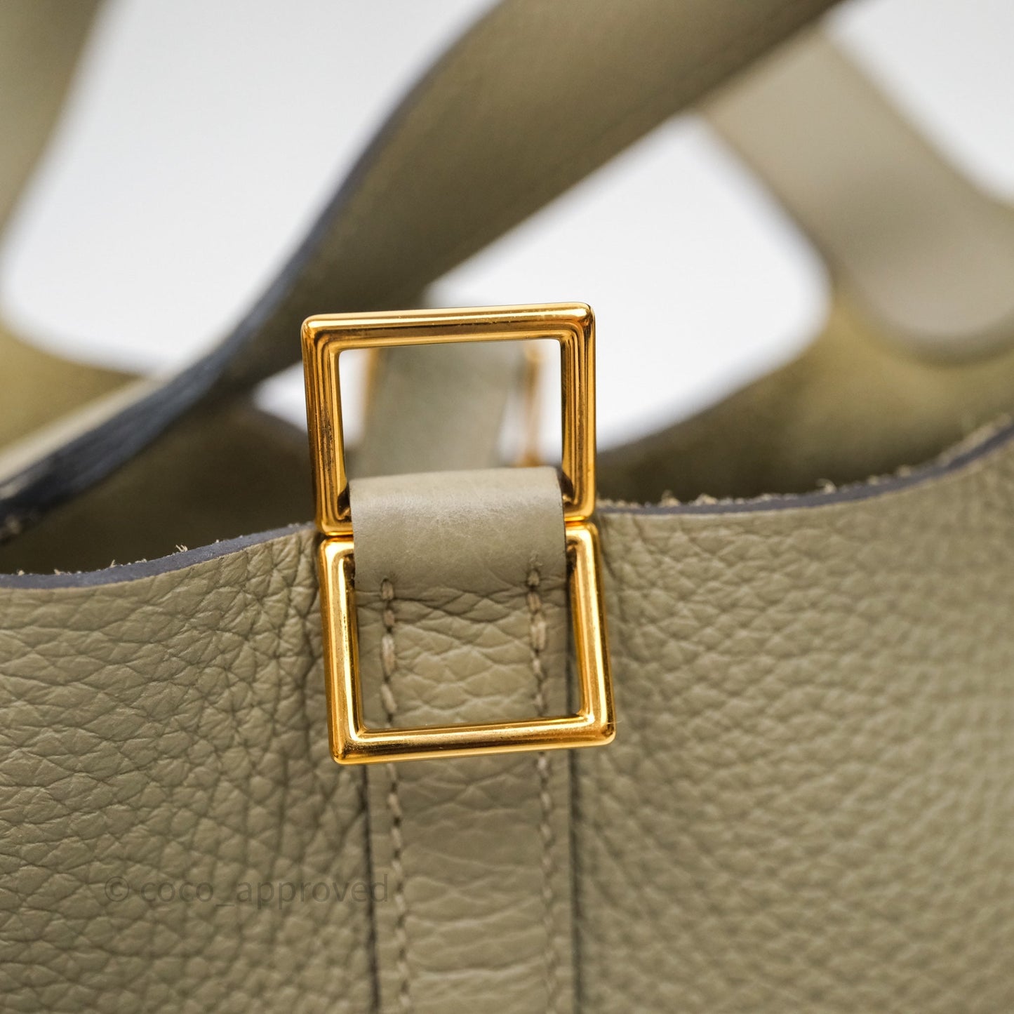 Hermès Picotin Lock 18 Q1 Sauge Clemence Gold Hardware
