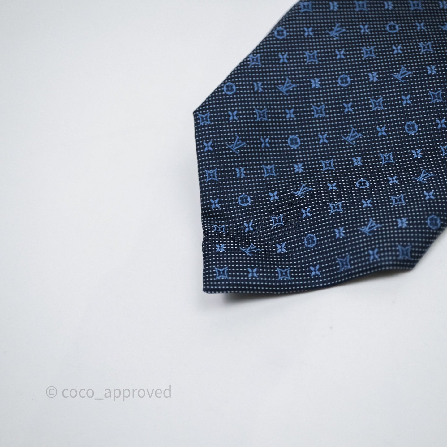 Louis Vuitton Monogram Classic Tie Blue