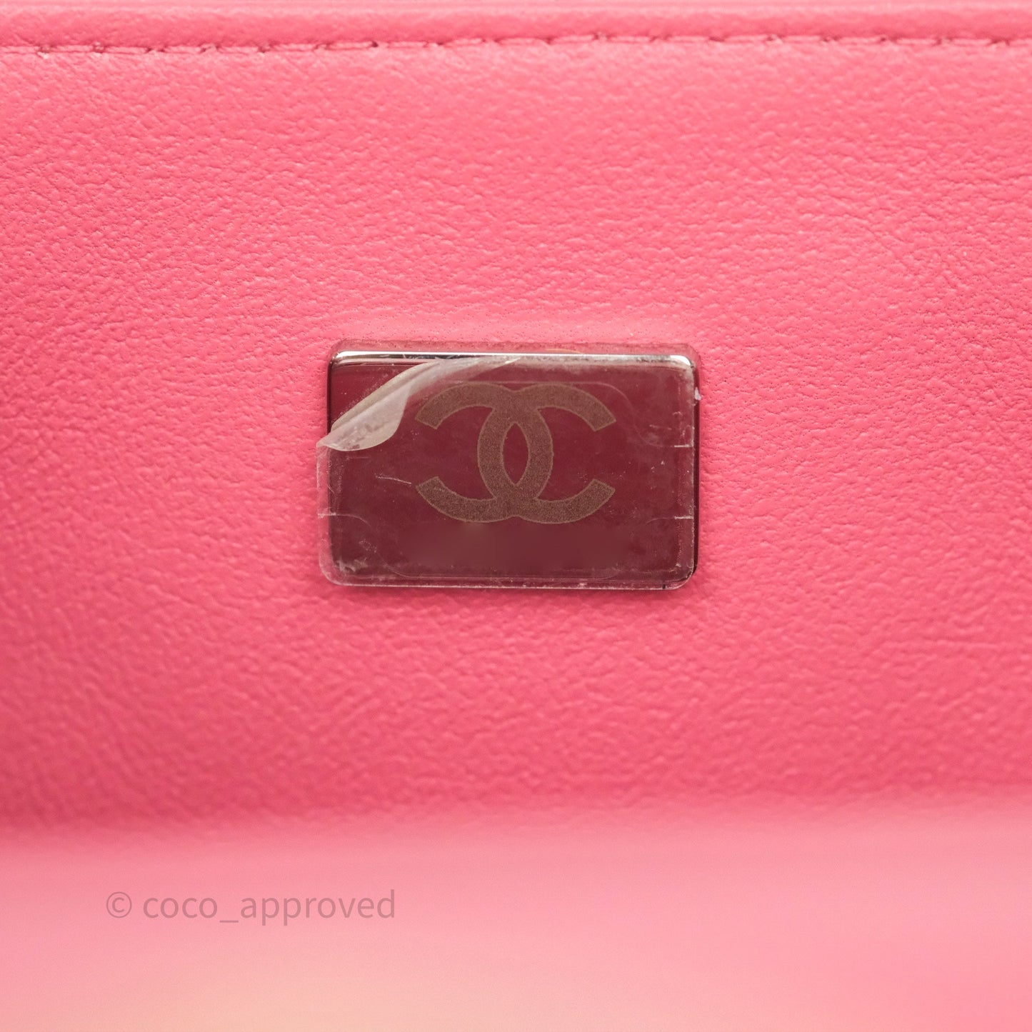 Chanel Mini Square Flap Quilted Pink Lambskin Silver Hardware
