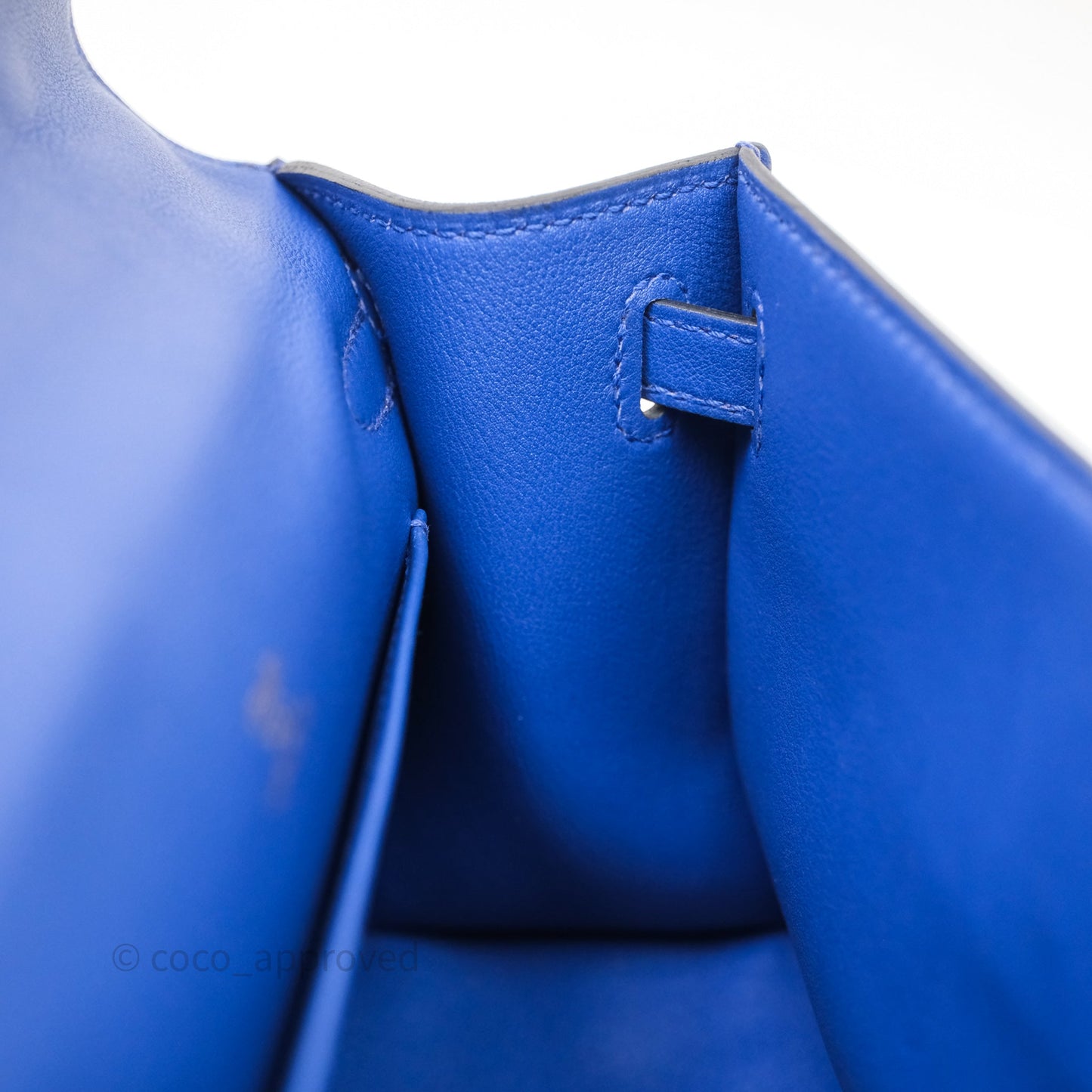 Hermès Kelly Pochette Clutch Electric Blue Swift Gold Hardware