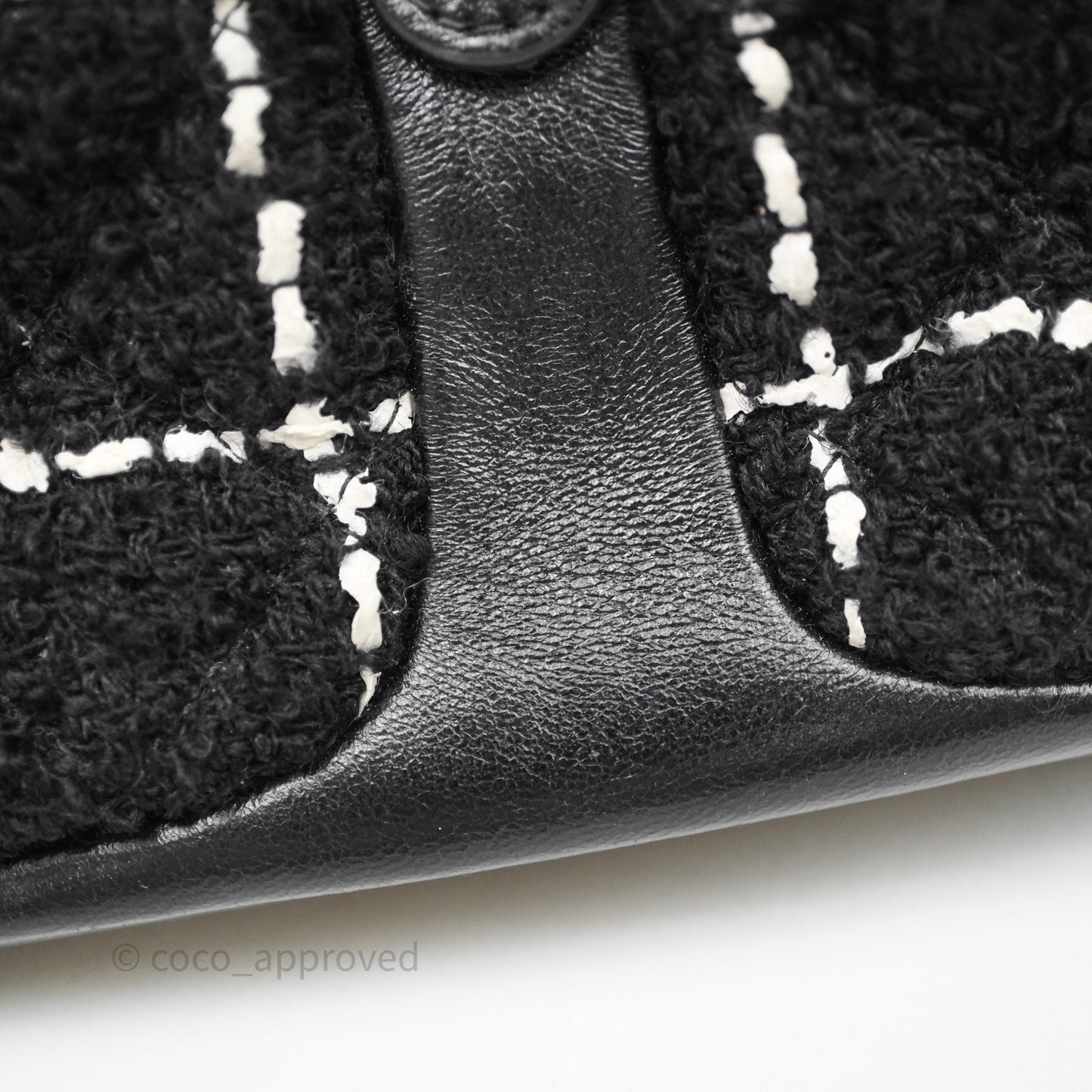 Chanel Duma Backpack Black Tweed Aged Gold Hardware