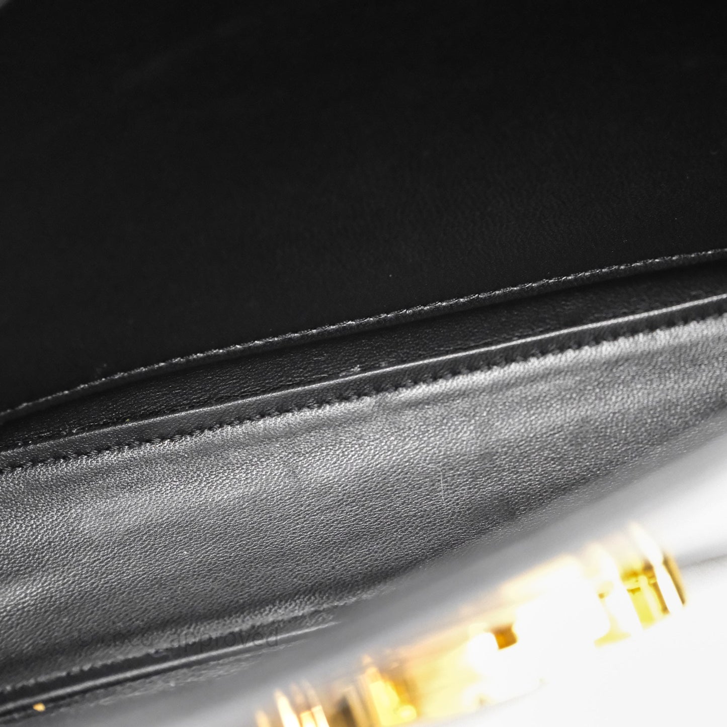 Celine Triomphe Shoulder Bag Black Calfskin