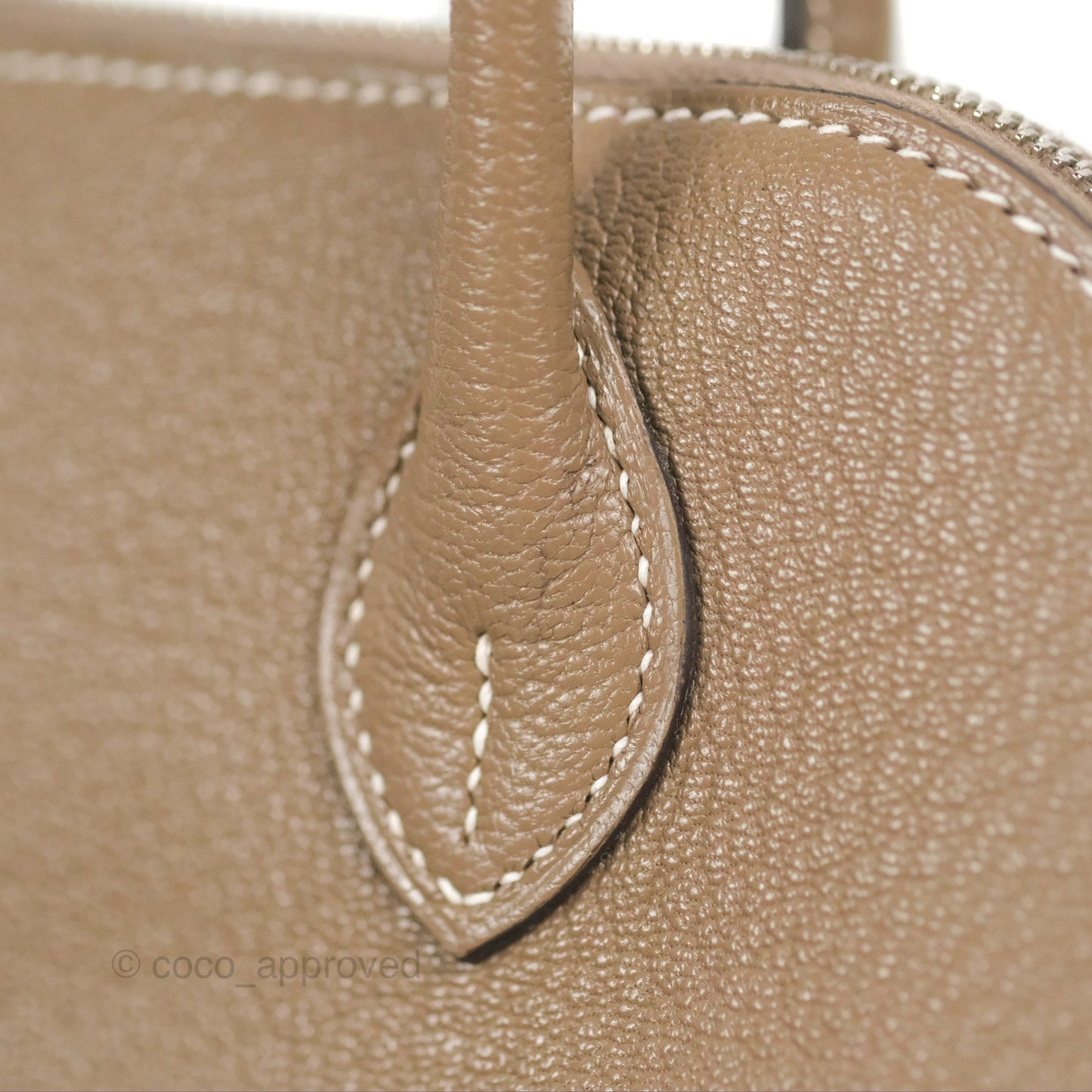 Hermès Bolide Mini 1923 Etoupe Chevre Mysore Palladium Hardware