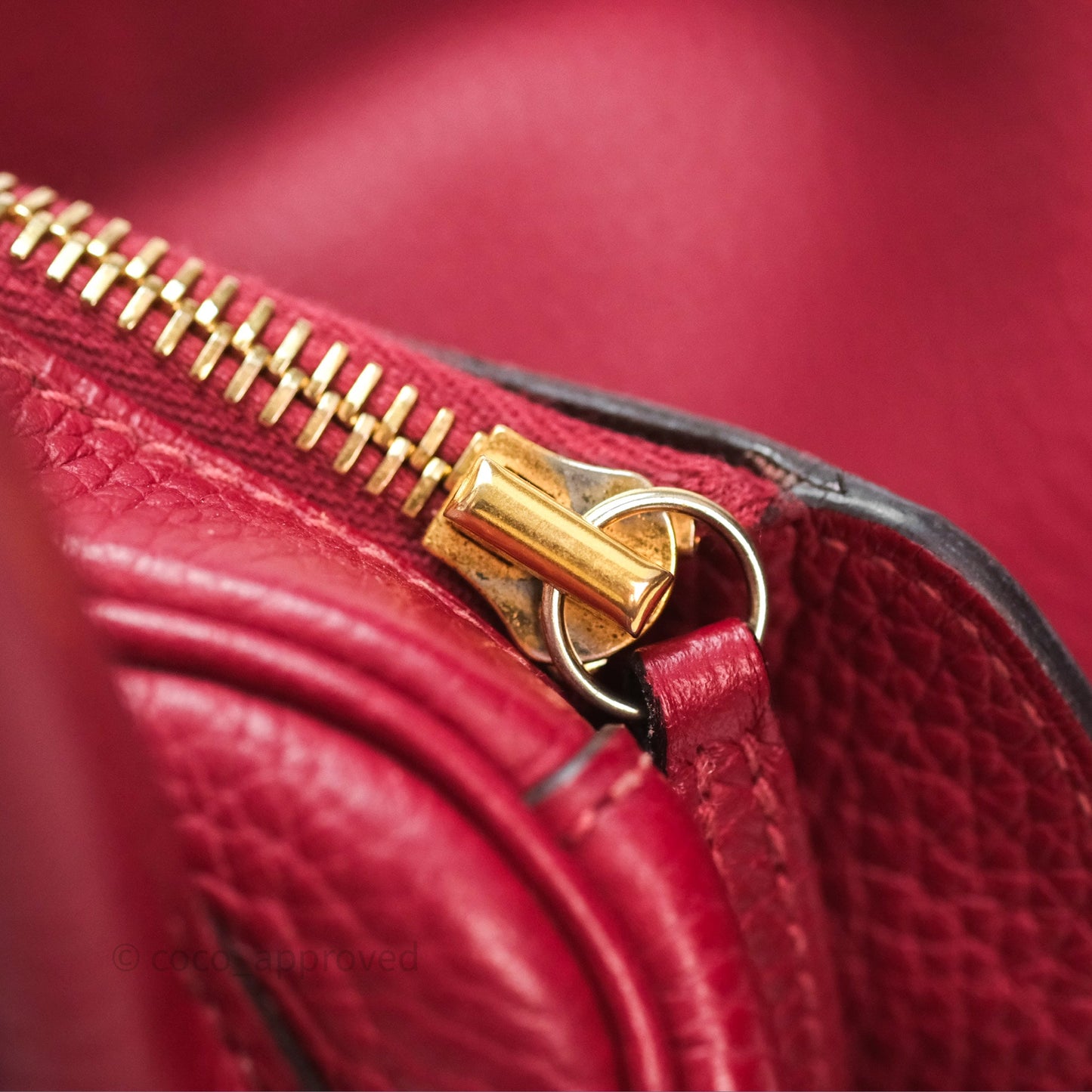 Hermès Lindy 30 Rouge Grenat K1 Clemence Gold Hardware