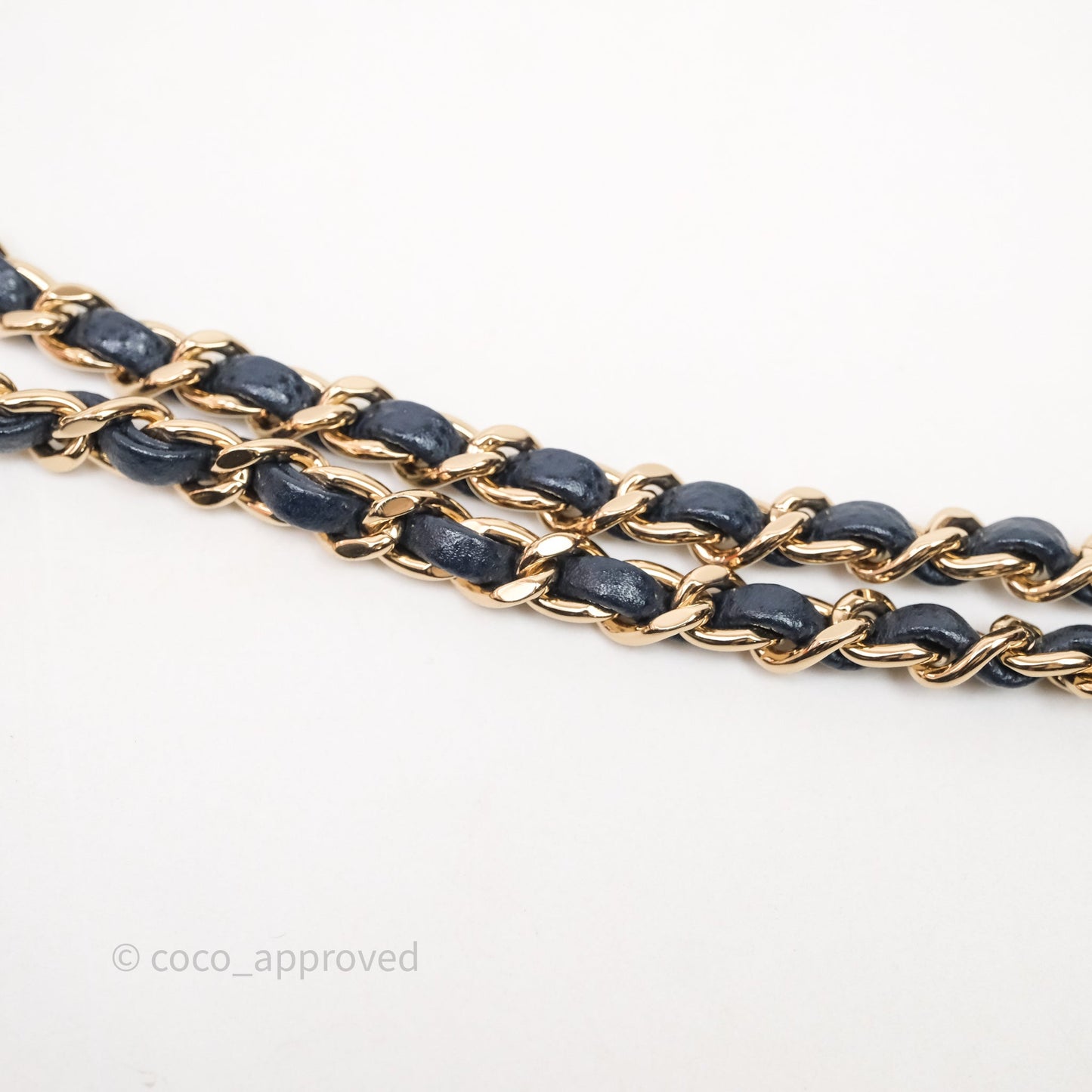 Chanel Mini Coco Handle Quilted Navy Caviar Gold Hardware Lizard Embossed Handle