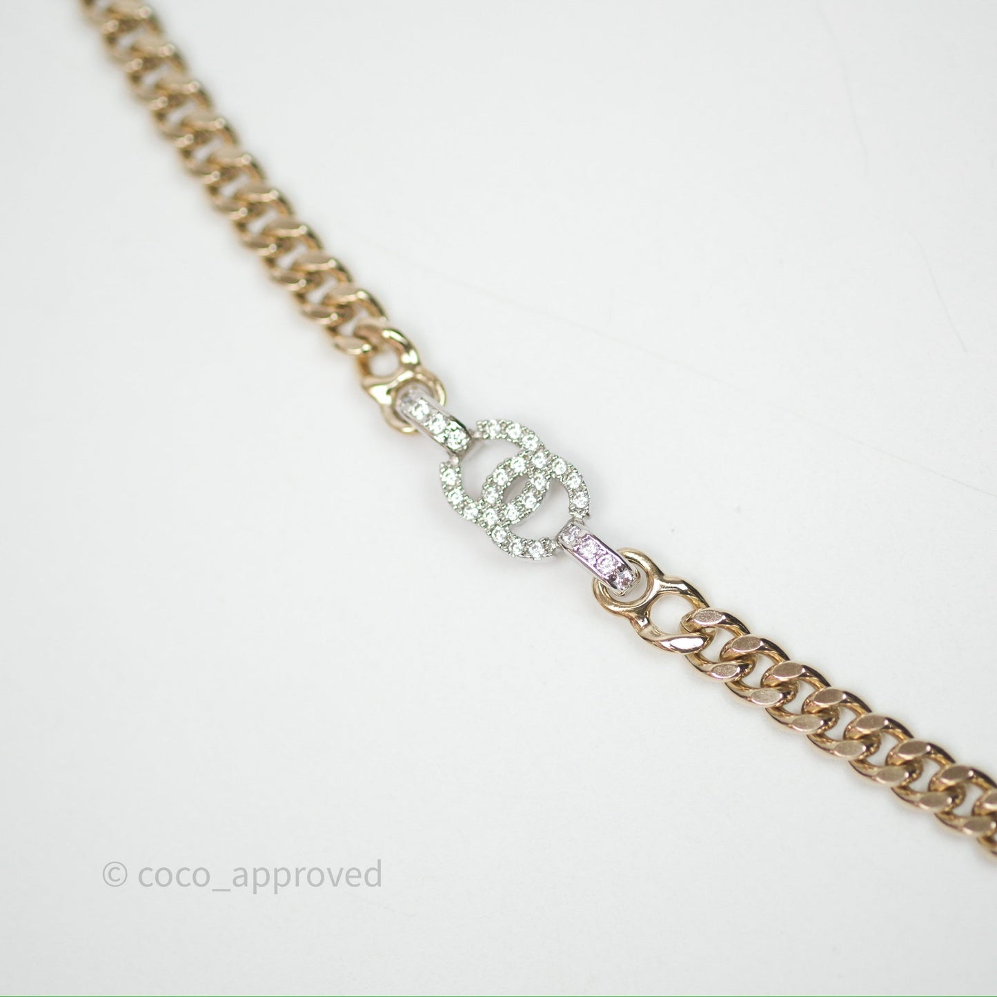 Chanel Crystals CC Chain Belt Gold Tone 22S