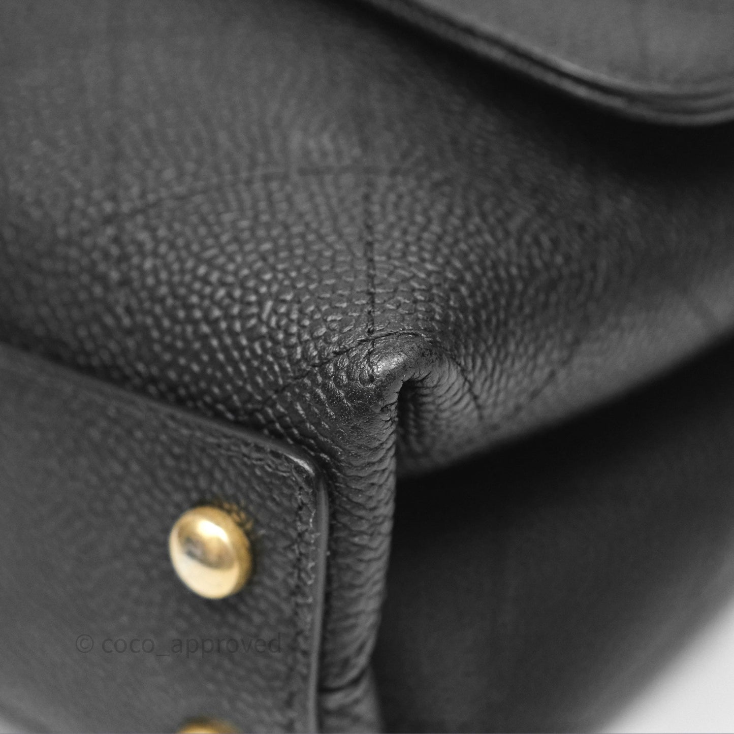 Chanel Small Chic Affinity Grained Calfskin Black Aged Gold Hardware