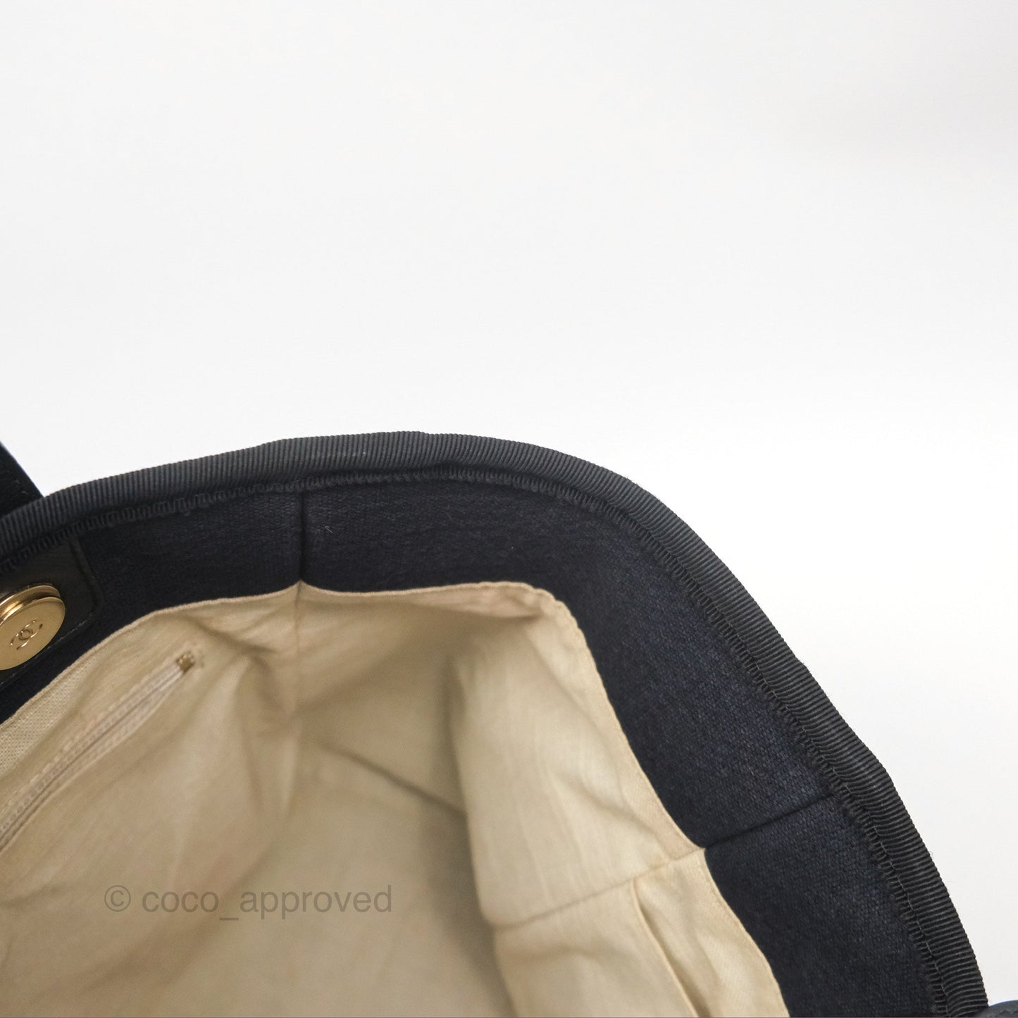 Chanel New Small Deauville Navy Canvas