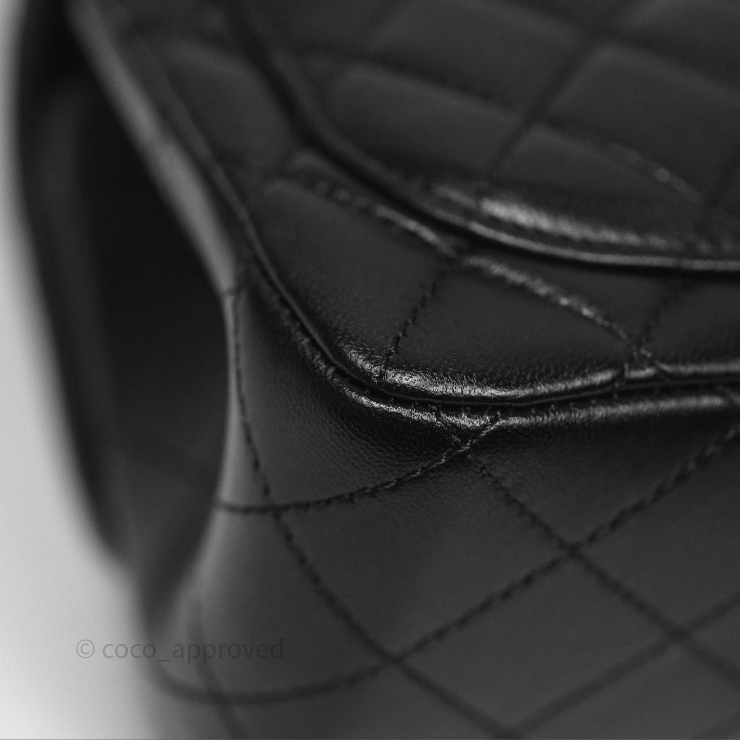 Chanel Pearl Crush Mini Square Quilted Black Lambskin Aged Gold Hardware