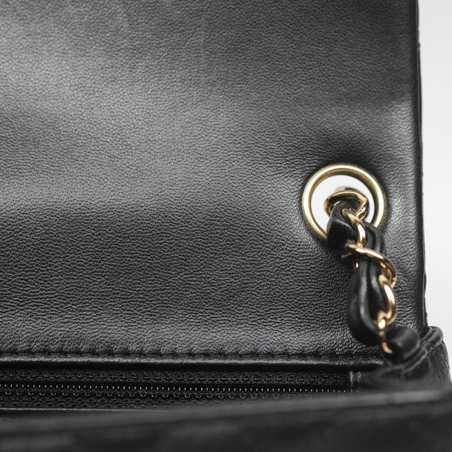 Chanel Mini Square Black Lambskin Gold Hardware