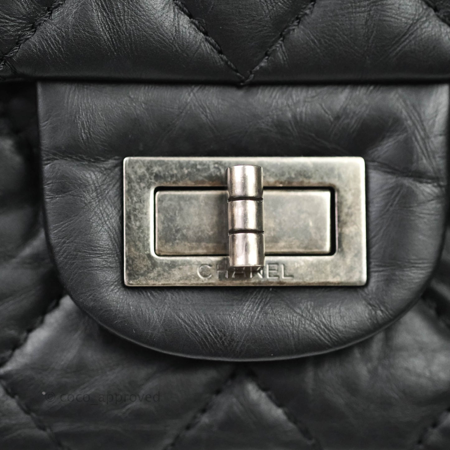 Chanel Reissue Quilted Aged Calfskin Black Aged Ruthenium Hardware 227