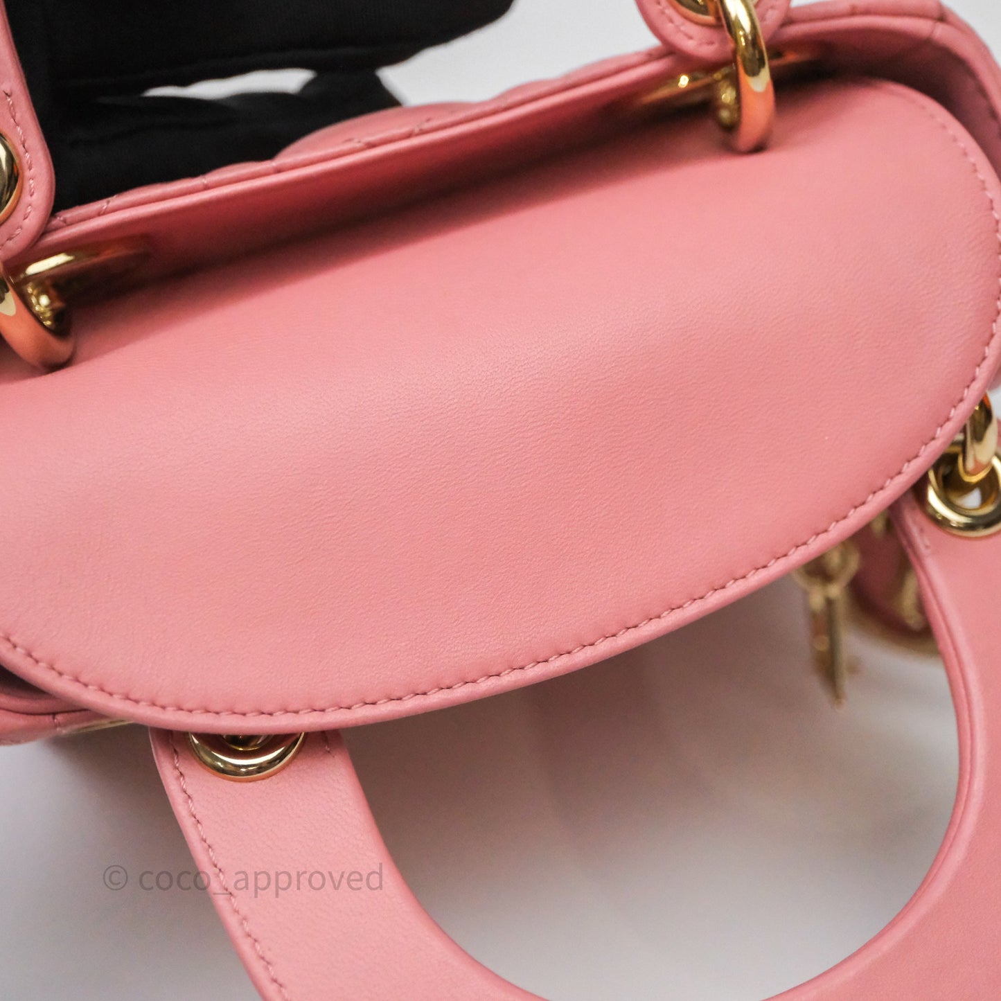 Christian Dior Mini Lady Dior My ABCDior Bag Pink Cannage Lambskin Gold Haardware
