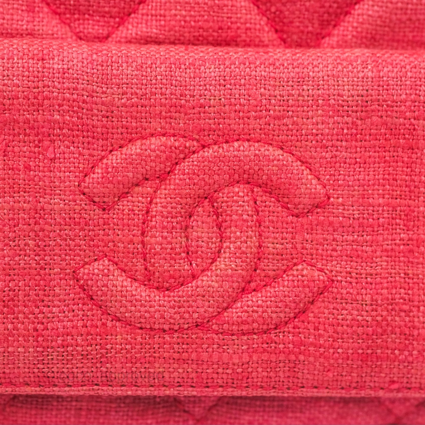 Chanel Vintage Small Tassel Camera Bag Dark Pink Canvas Gold Hardware