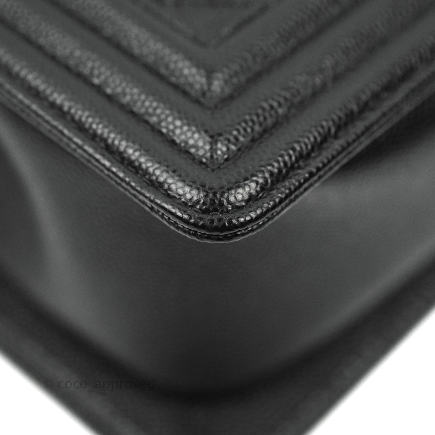 Chanel Quilted Medium Caviar Boy Flap Aged Gold Hardware