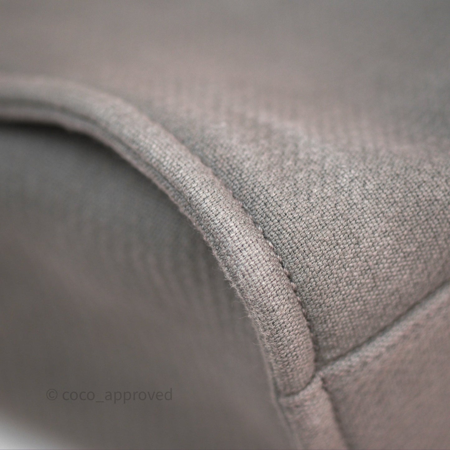 Chanel Canvas Deauville Large Tote Taupe Silver Hardware
