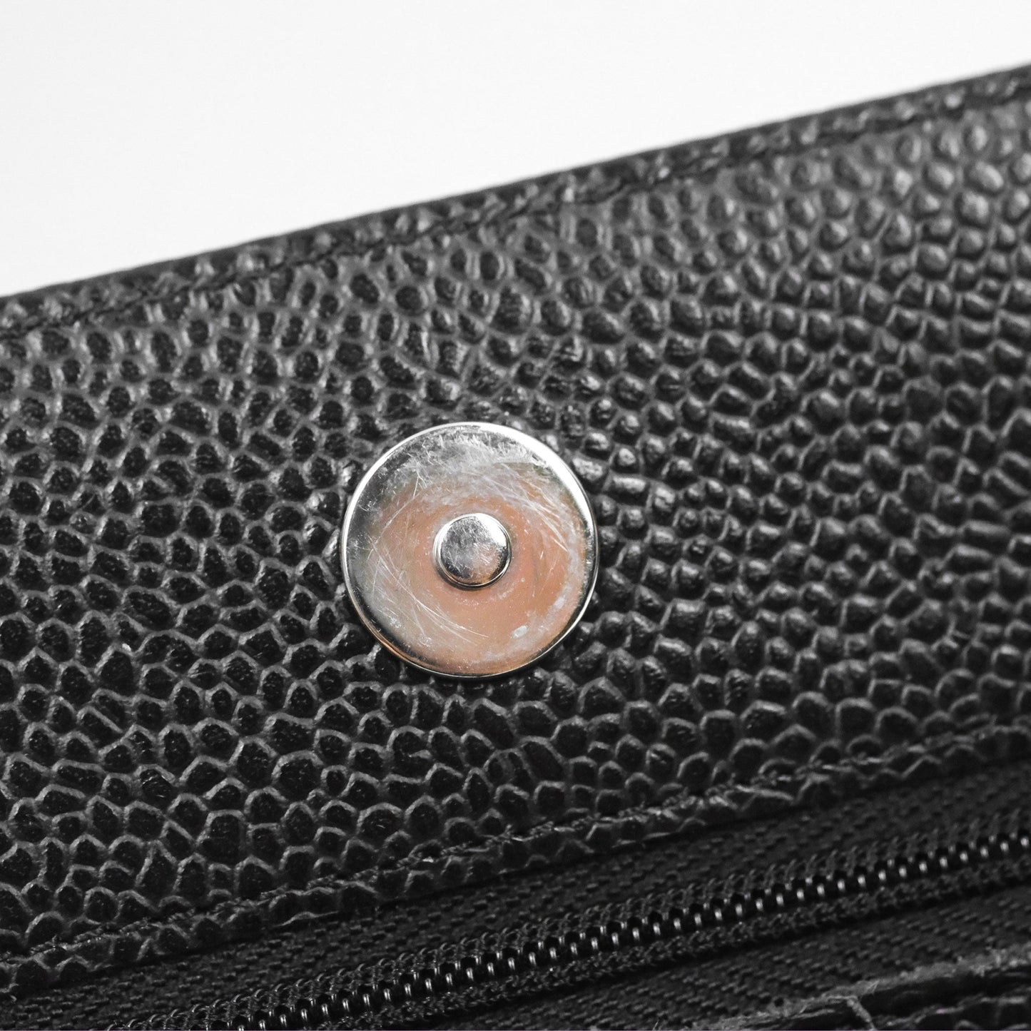 Chanel Quilted Classic Wallet On Chain WOC Black Caviar Silver Hardware