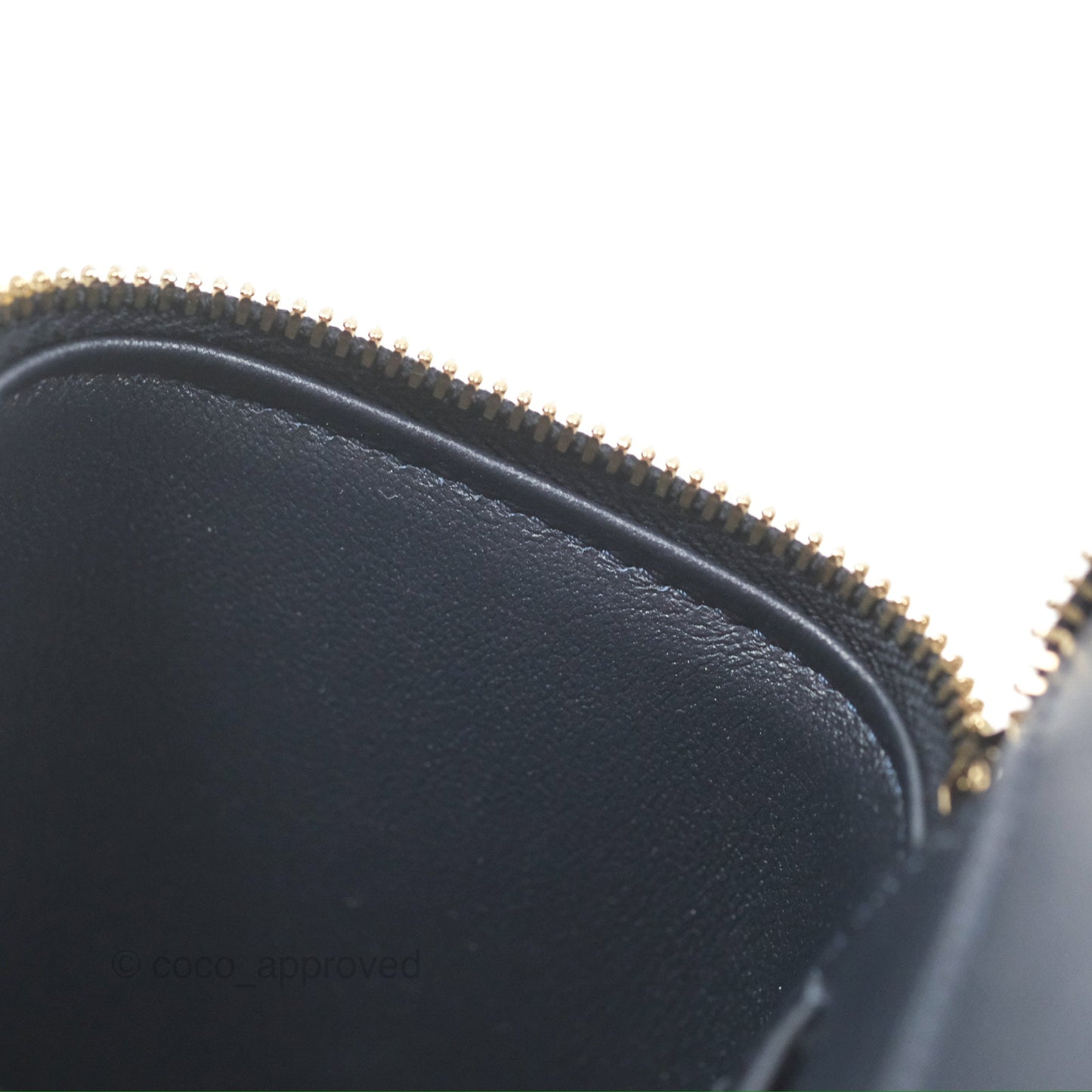 Chanel All Slide Vanity with Adjustable Chain Navy Lambskin Aged Gold Hardware