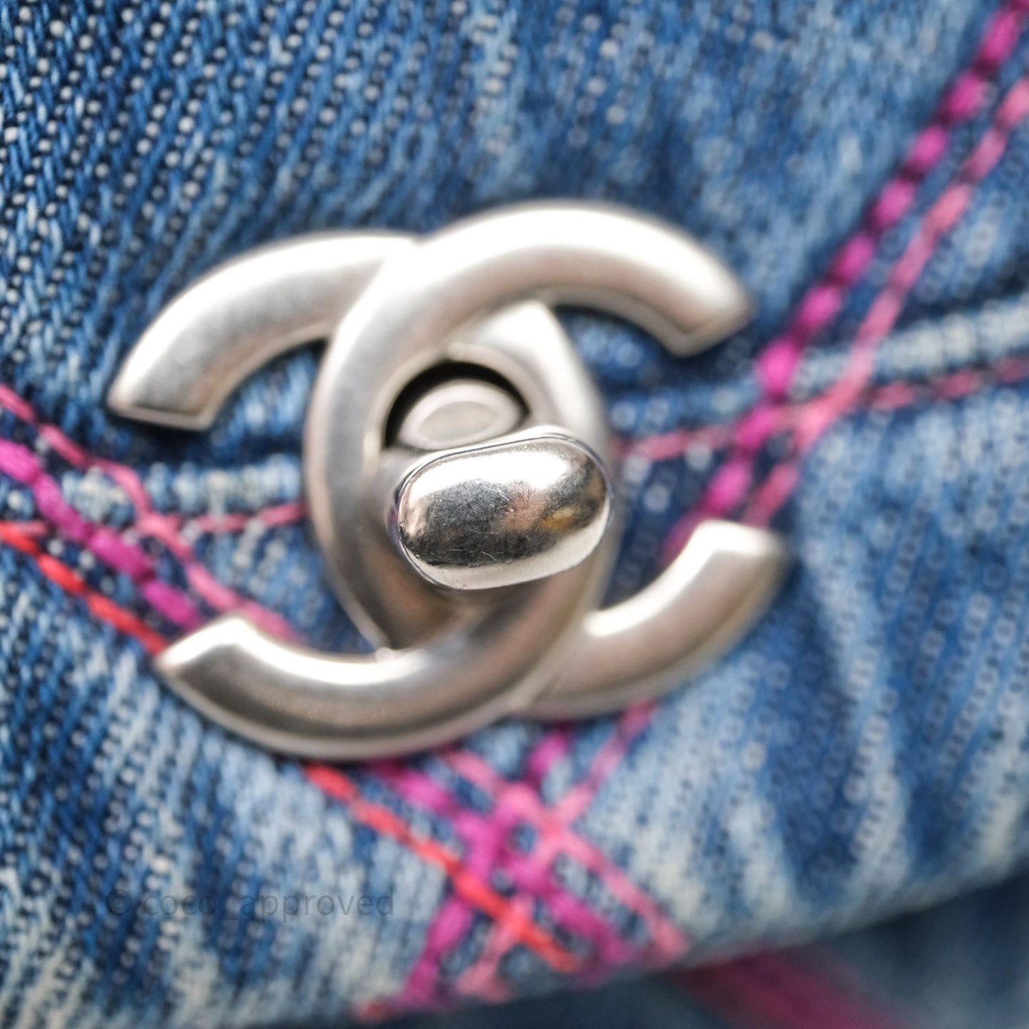 Chanel Coco Beach Flap Bag Denim Silver Hardware