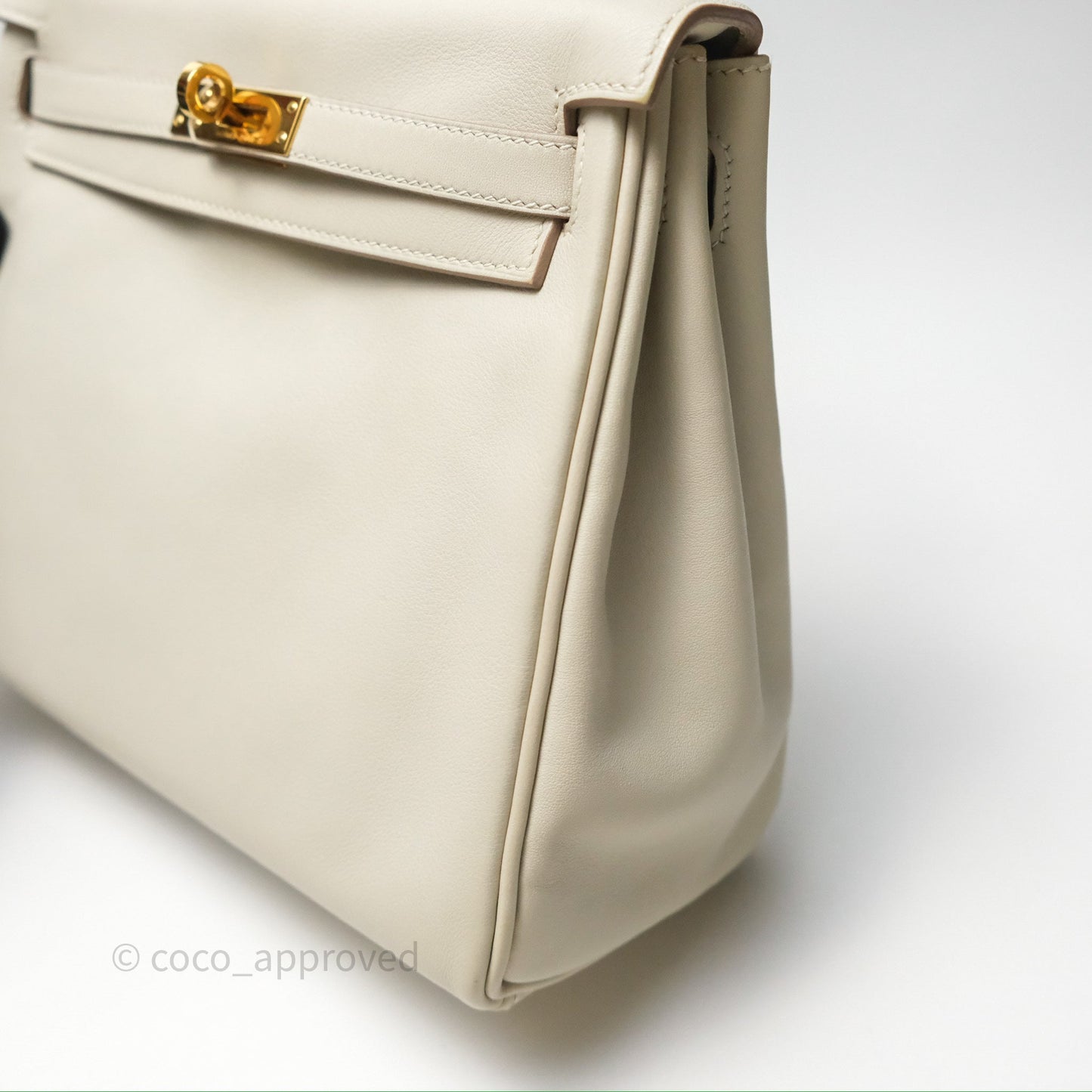 Hermès Retourne Swift Kelly 25 Gris Perle 80 Gold Hardware