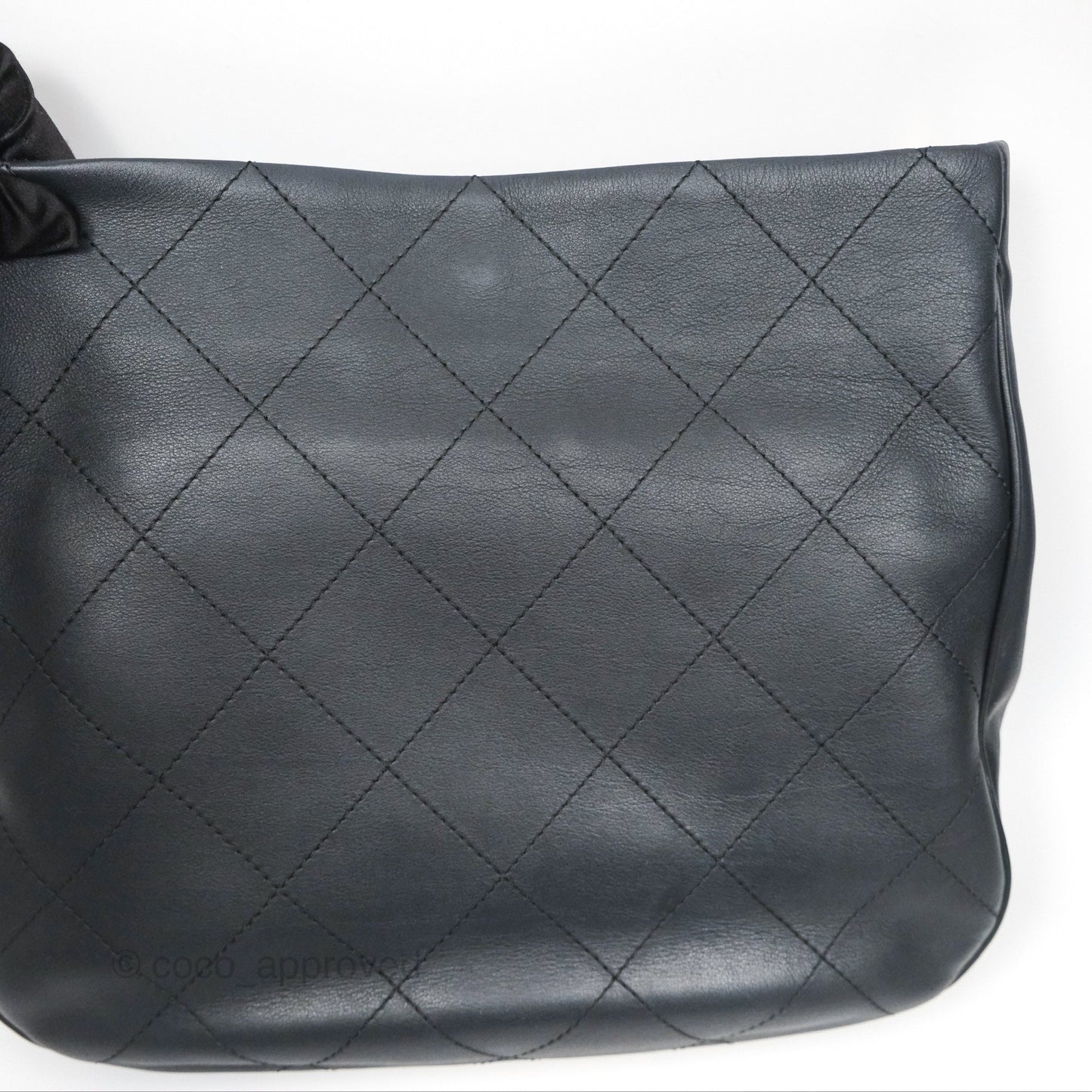 Chanel Large Hobo Tote Lambskin Black Aged Gold Hardware