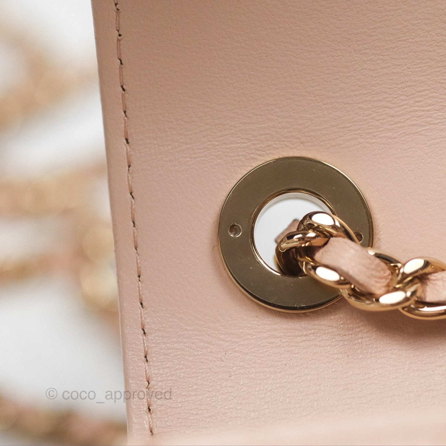 Chanel Mini Quilted Trendy CC Clutch With Chain Light Pink Lambskin Gold Hardware