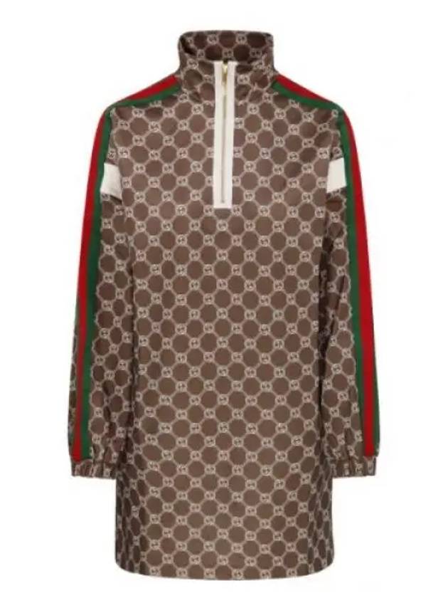 Luxury Gucci Trending 2025 Interlocking G Technical Jersey Short Dress Olive Green