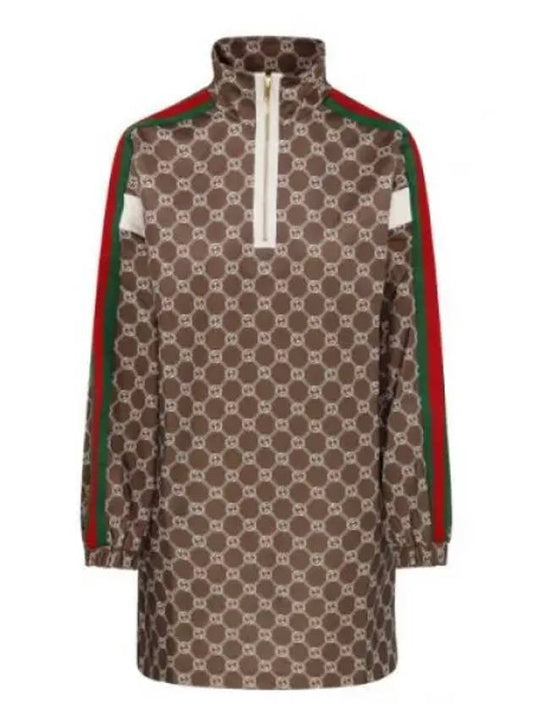 Luxury Gucci Trending 2025 Interlocking G Technical Jersey Short Dress Olive Green