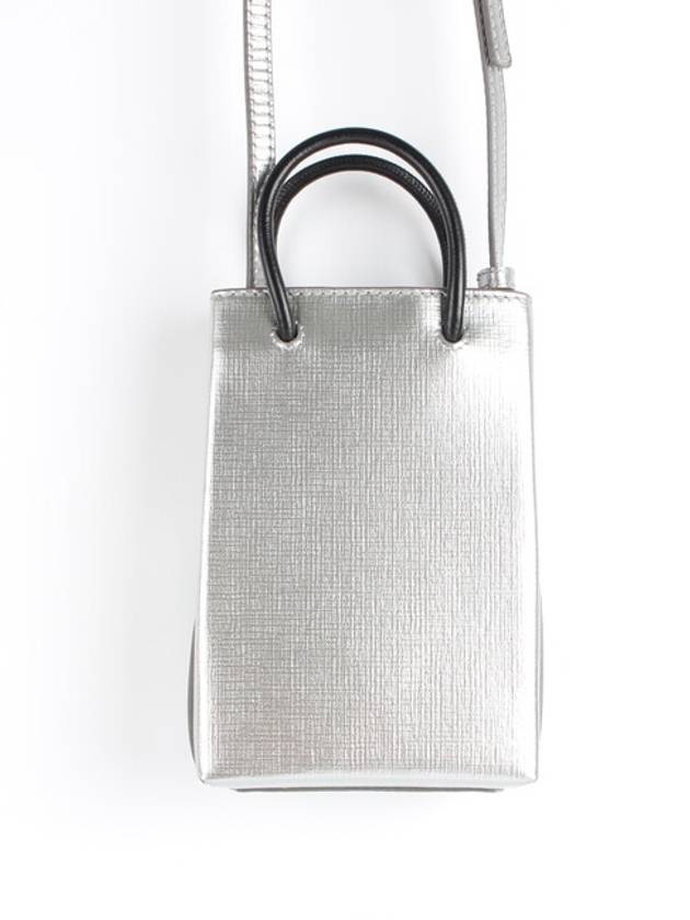 Luxury Balenciaga Phone holder cross bag silver