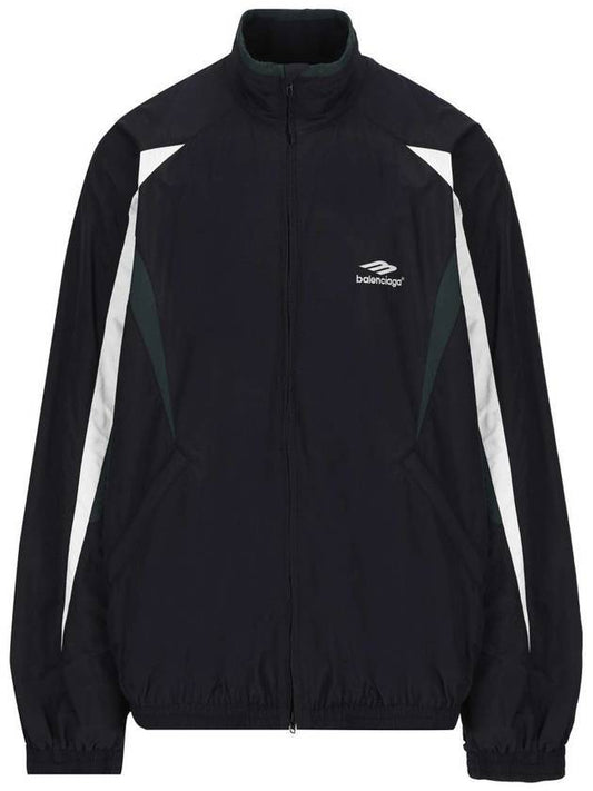 Luxury Balenciaga 3B Sports Icon Track Jacket Black