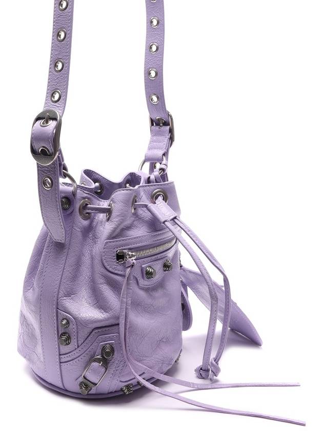 Luxury Balenciaga Le Cagole Bucket Bag Purple