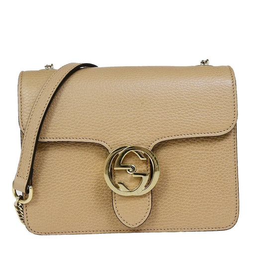 Luxury Gucci Trending 2025 Interlocking G  Leather Shoulder Bag ()