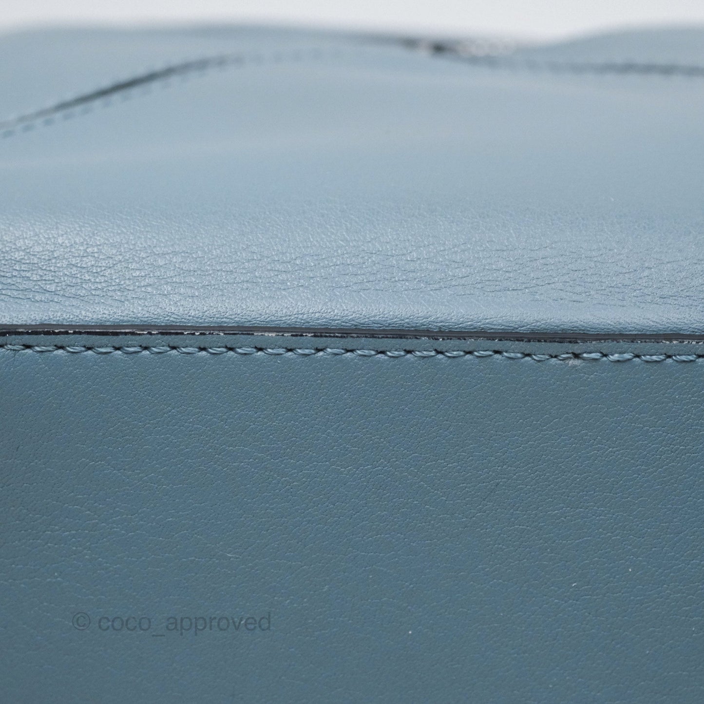 Loewe Medium Puzzle Bag Blue Calfskin Silver Hardware