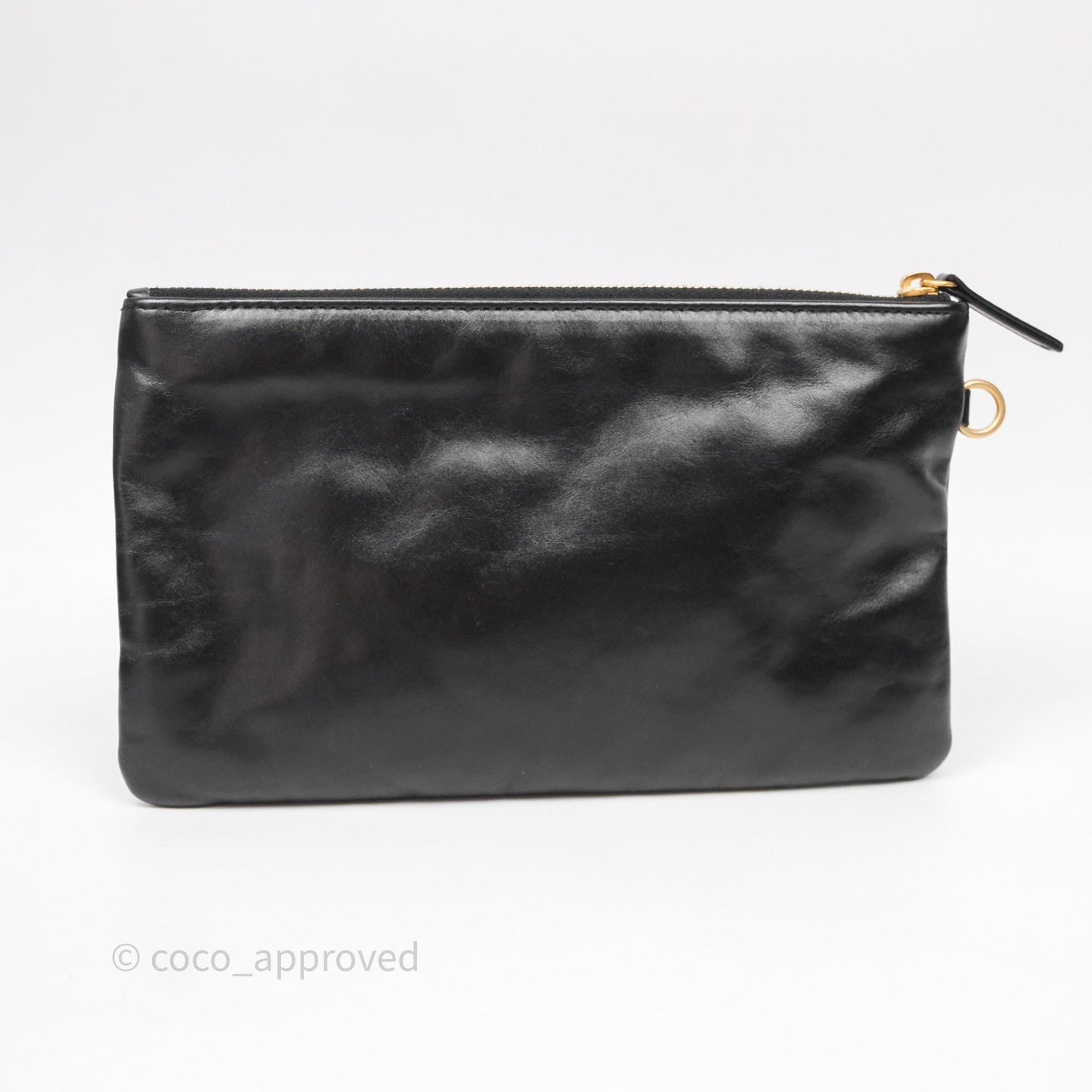 Chanel 22 Bag Medium Black Crumpled Calfskin Aged Gold Hardware